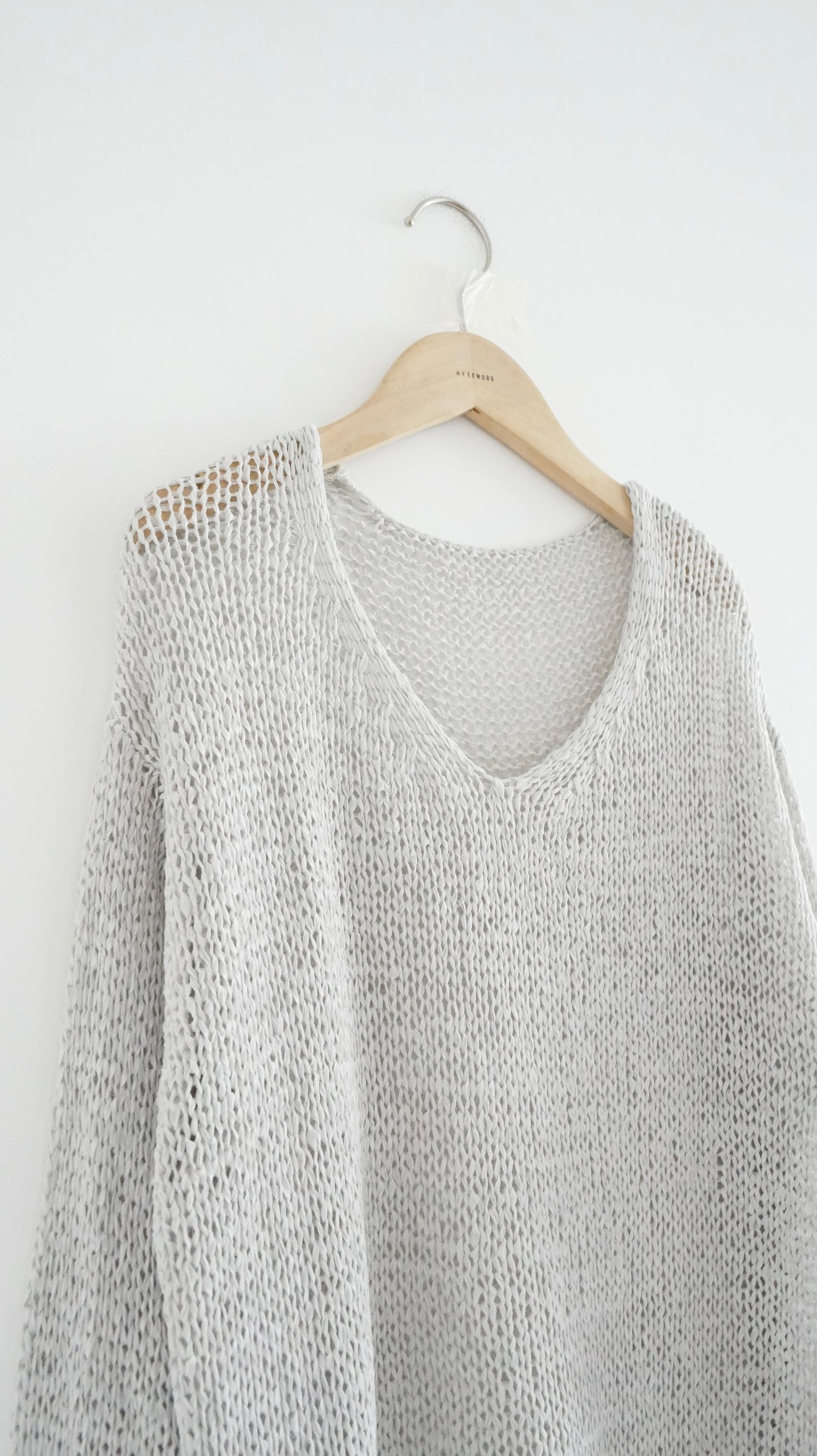 causal sweater in light grey
