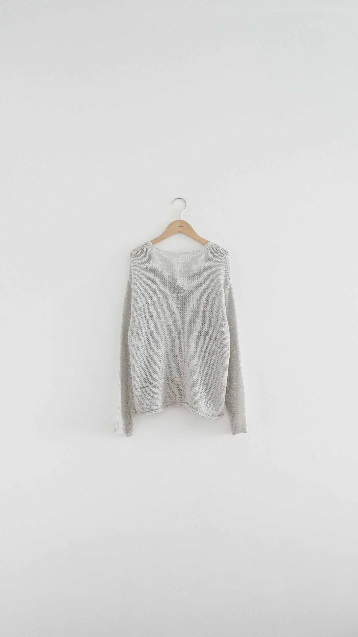 causal sweater in light grey