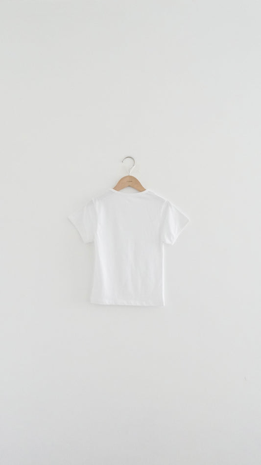 super skinny basic tee / inner in white