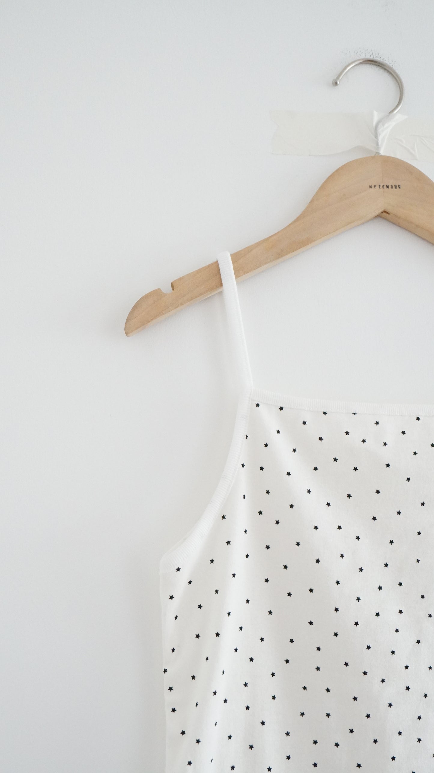little star camisole in white
