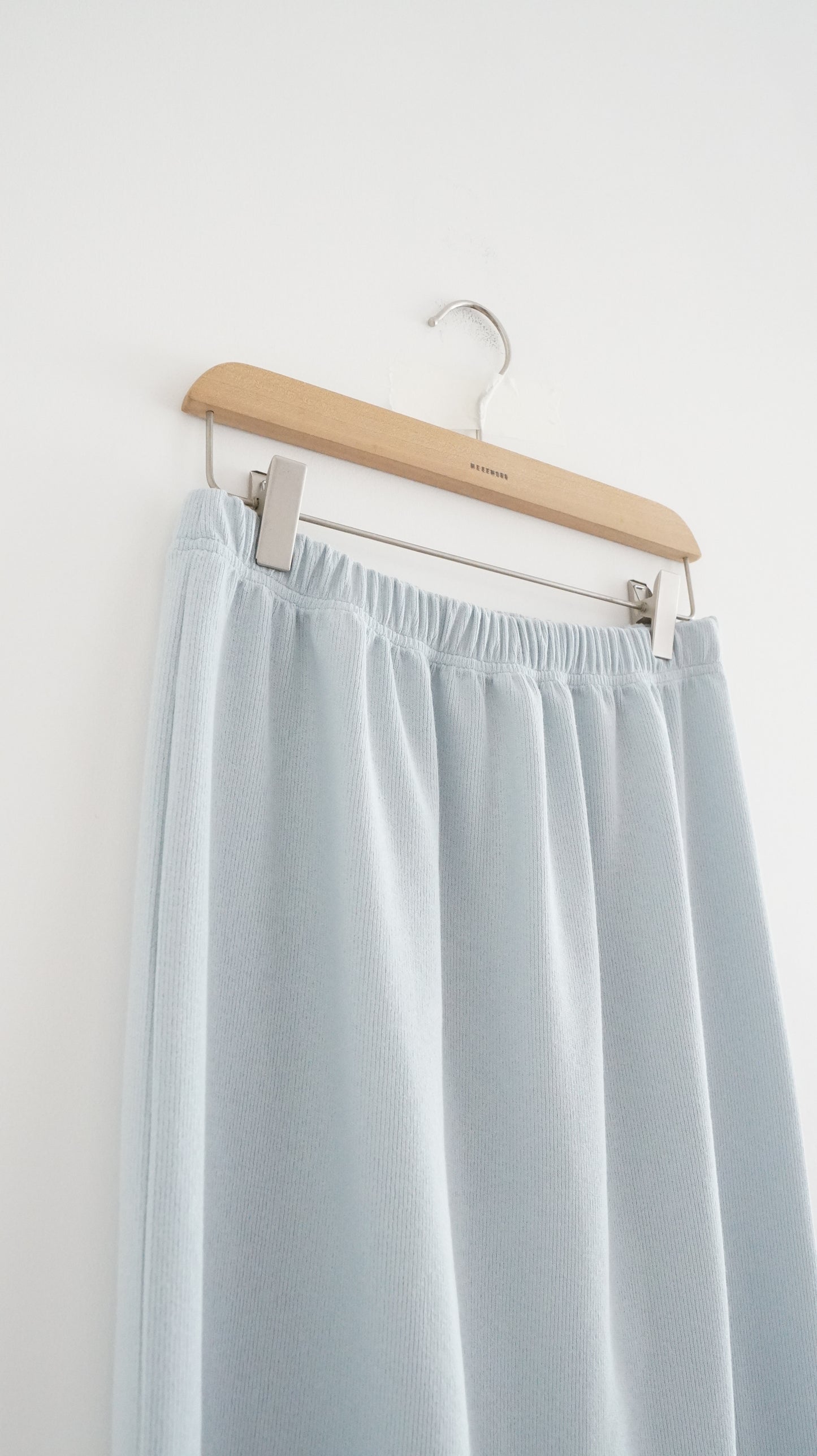 minimalist cotton skirt in baby blue (pre-order)