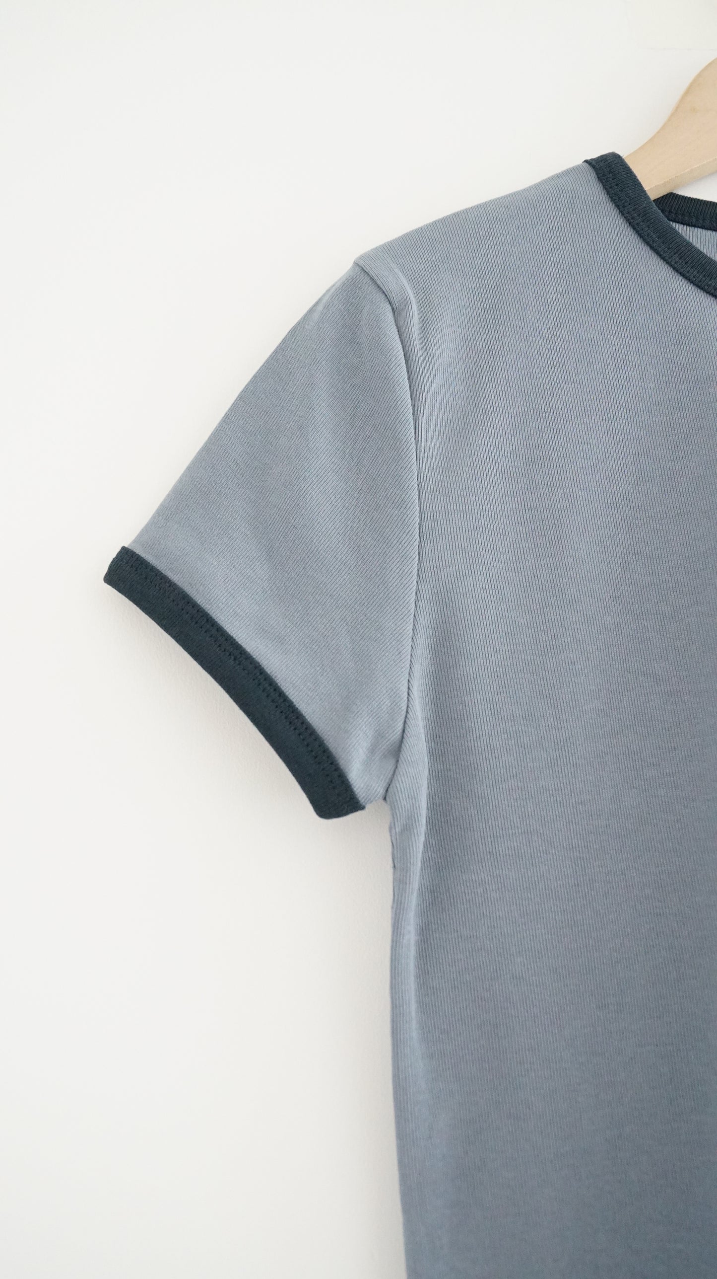 cleanline contrast tee in dusty blue (pre-order)