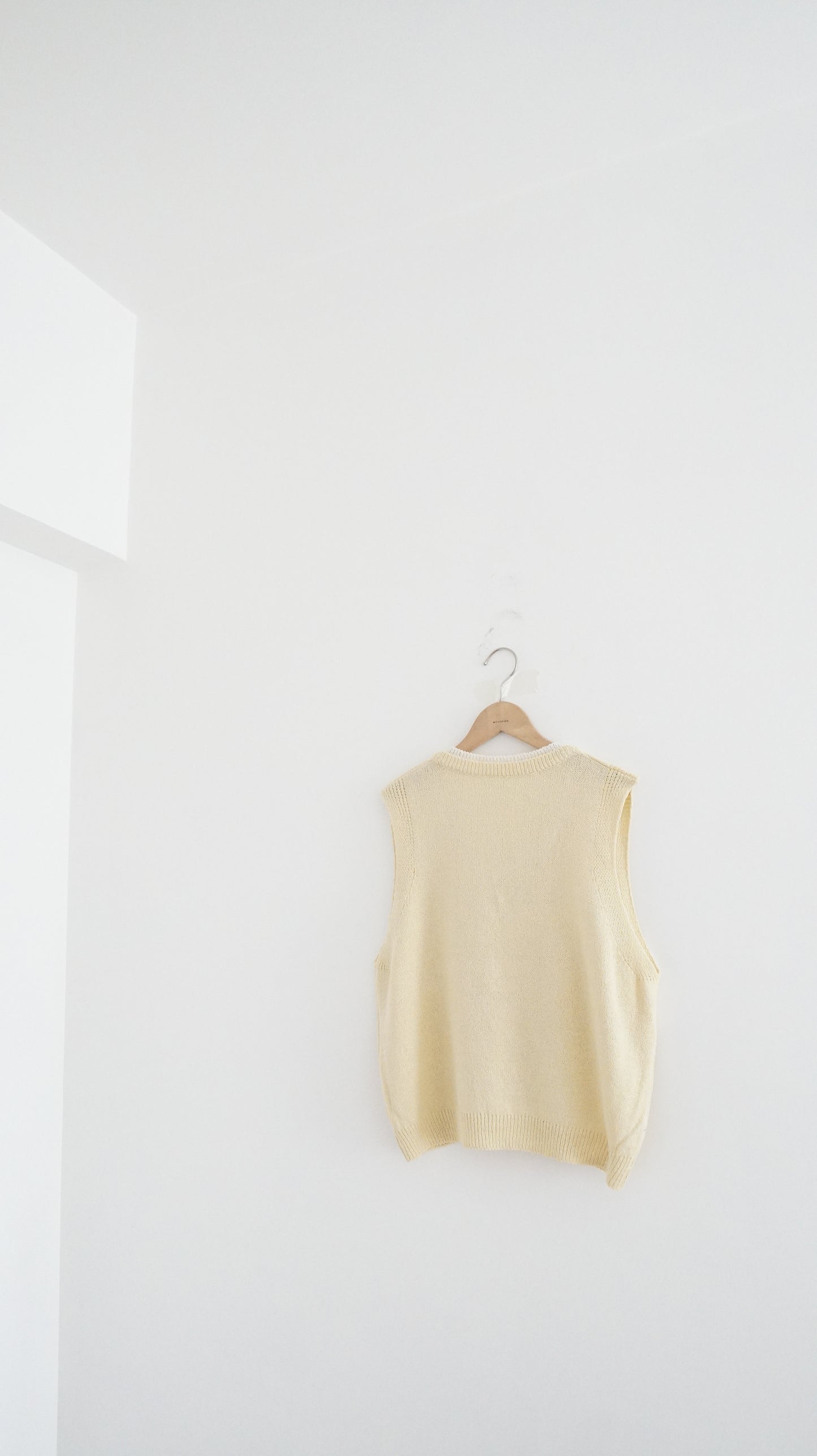 patchwork v-neck vest in lemon (pre-order)