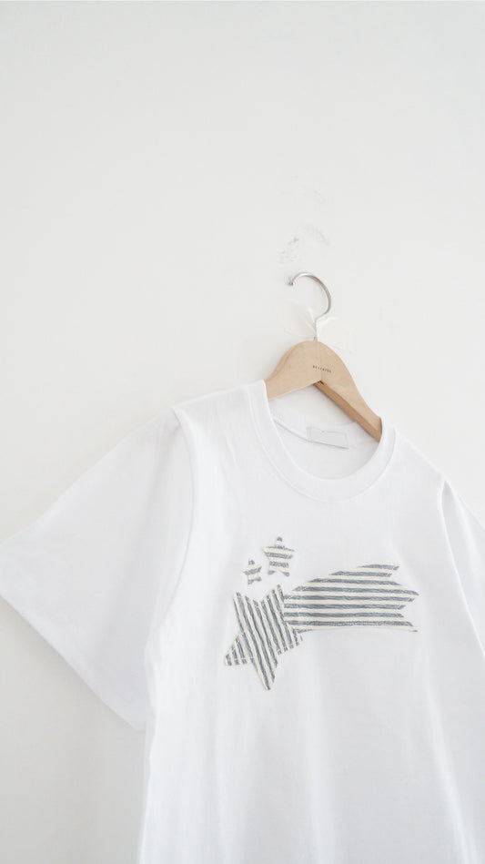 twinkle twinkle print tee in white
