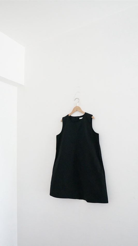 float tank dress top in black (pre-order)