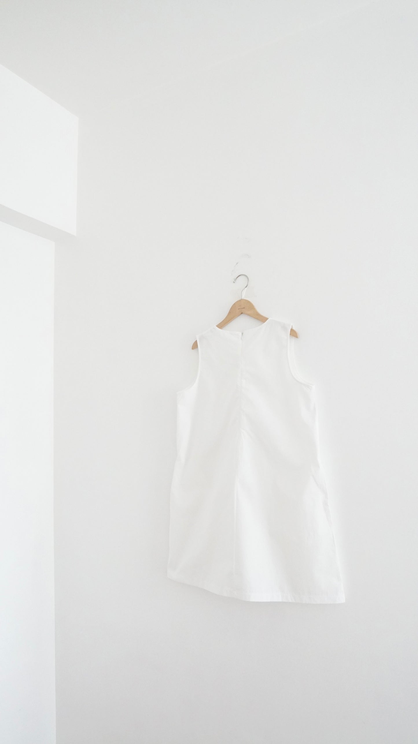 float tank dress top in white (pre-order)