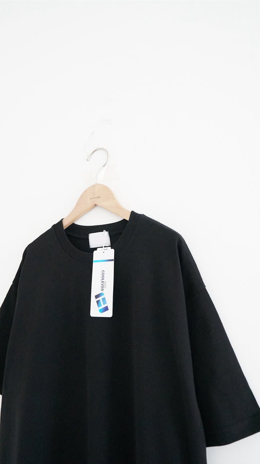 gender free coolease oversized tee in black (pre-order)
