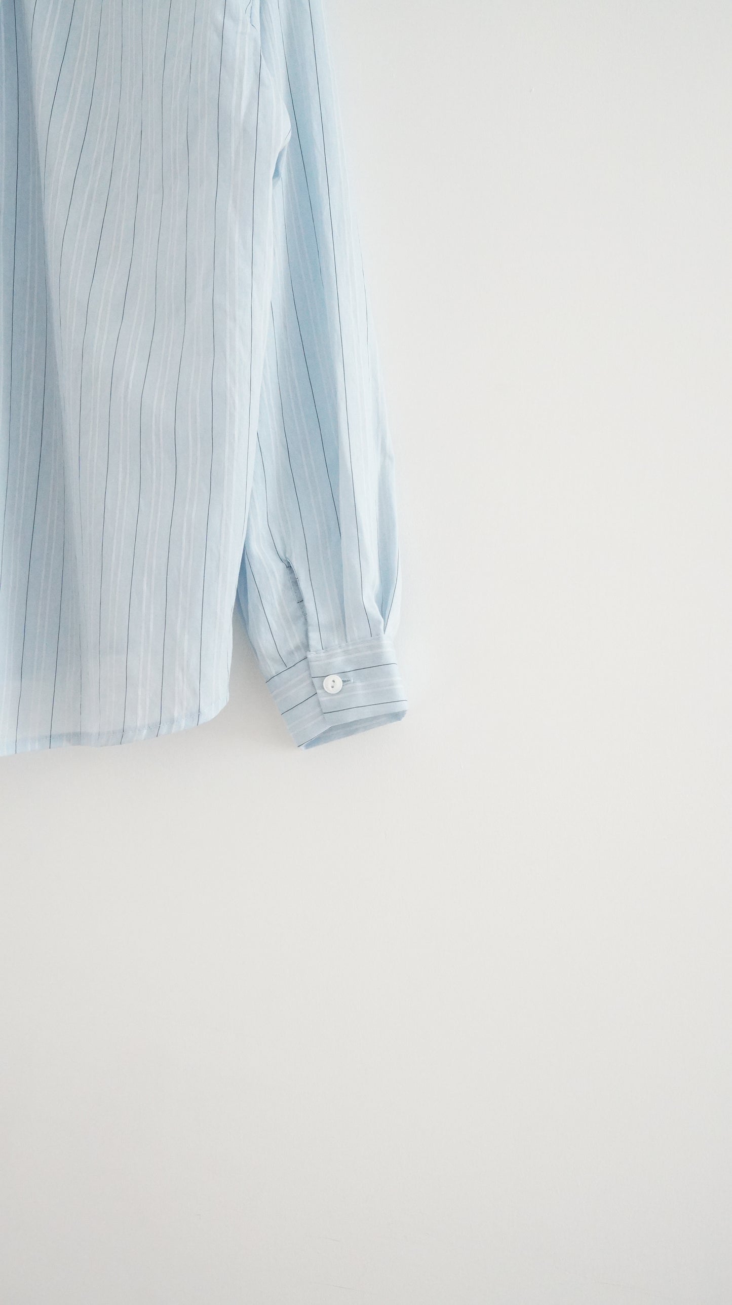 breezy stripe tencel shirt in baby-blue (pre-order)