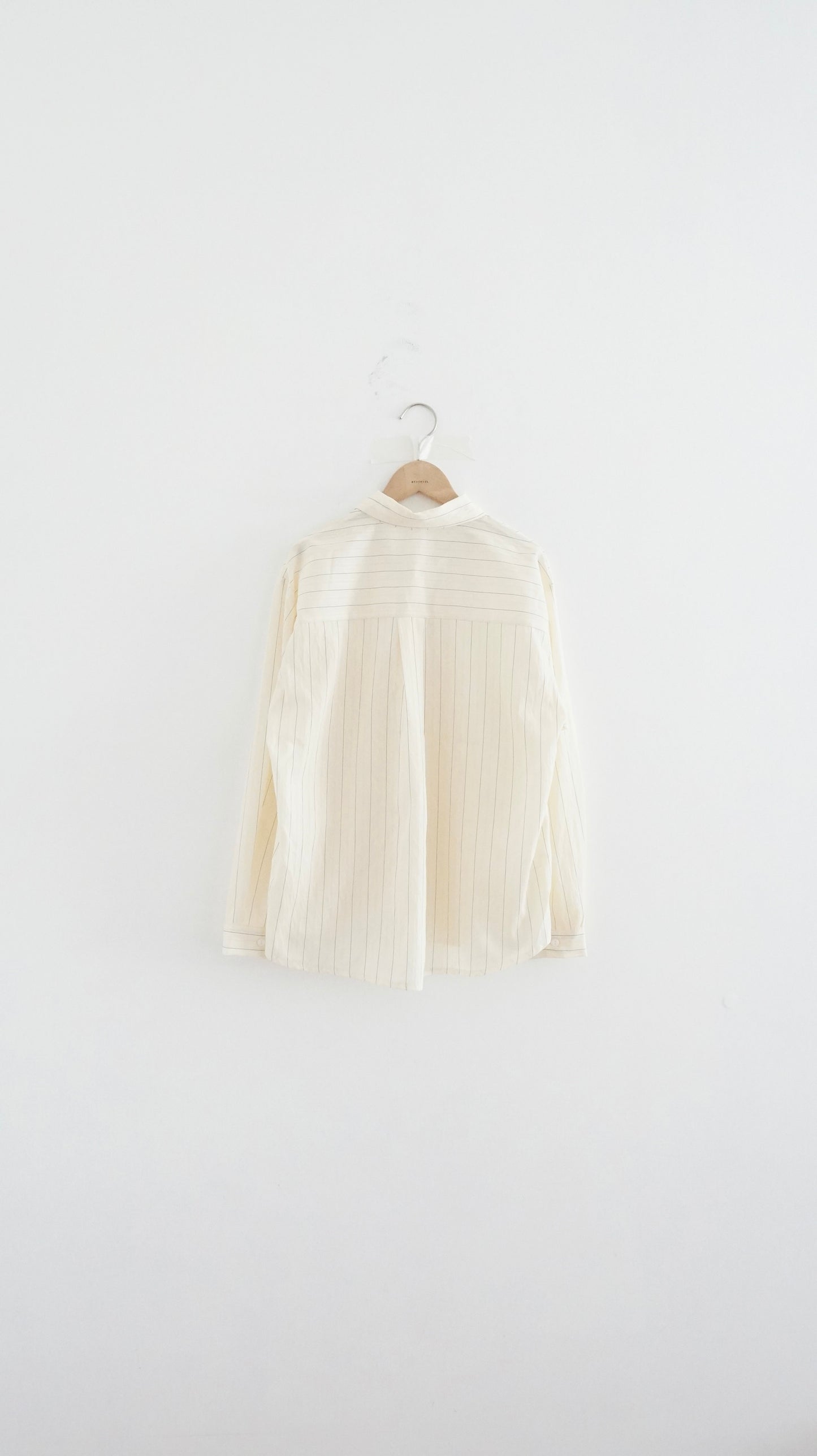 breezy stripe tencel shirt in lemon