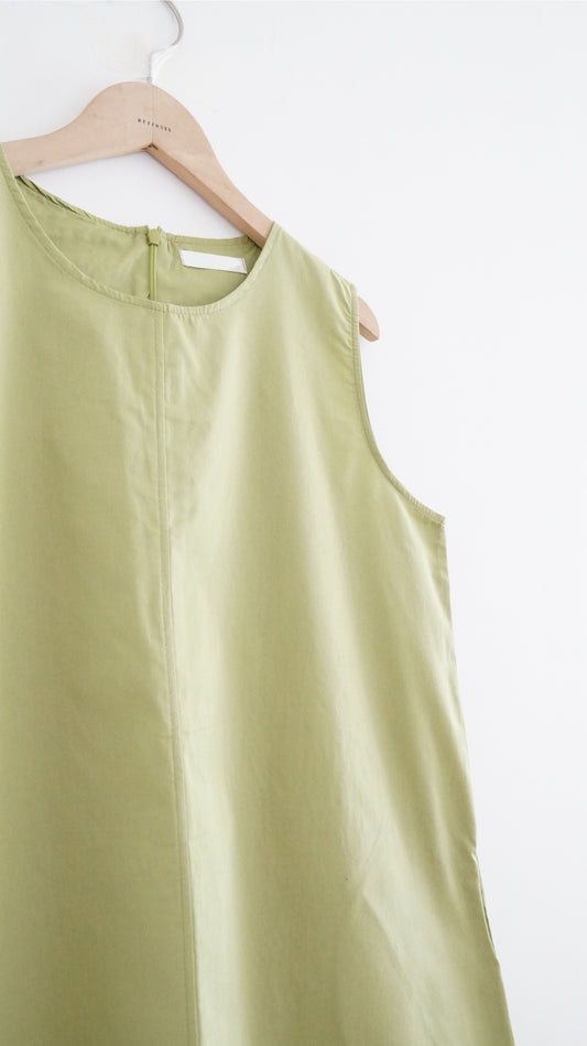 float tank dress top in green
