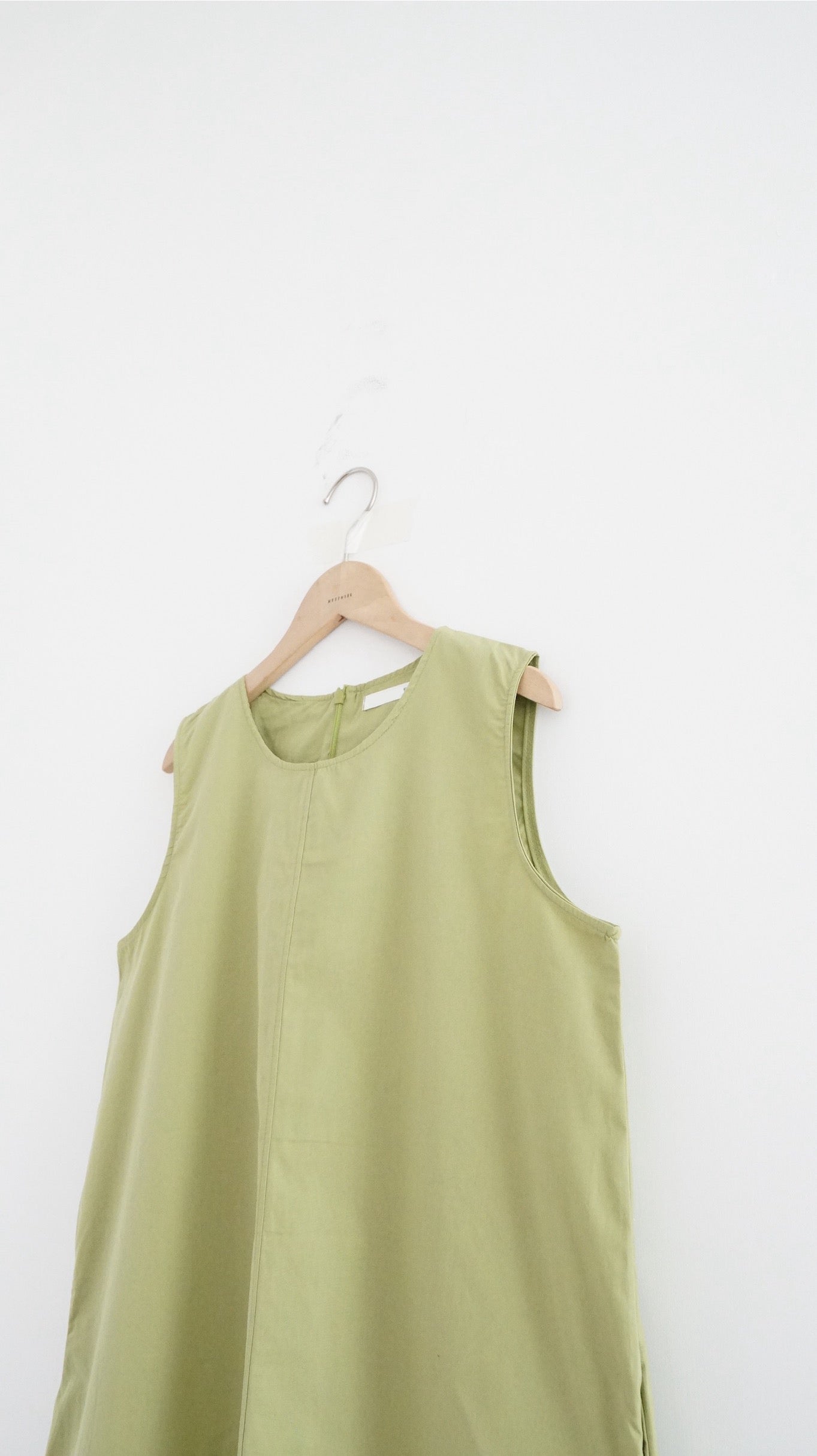 float tank dress top in green