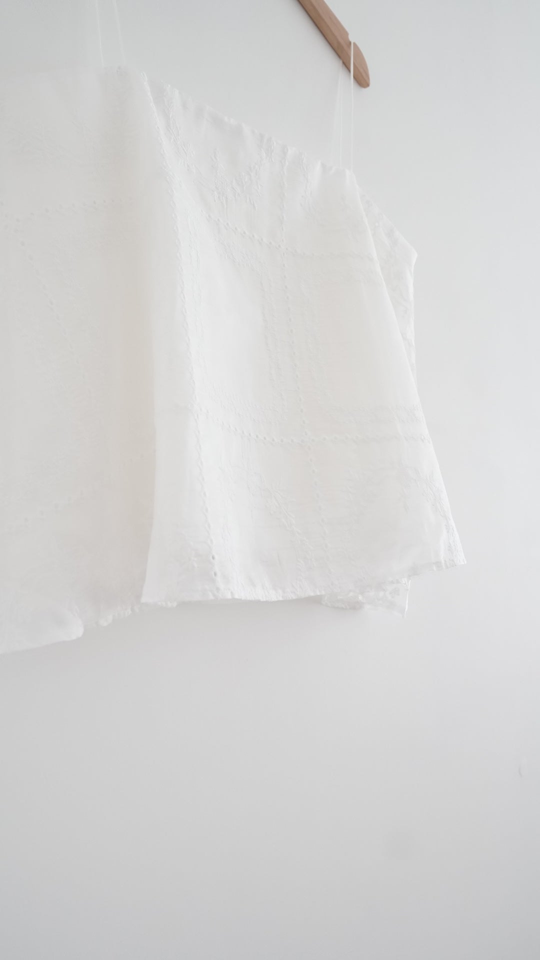 airy flared camisole top in white (pre-order)