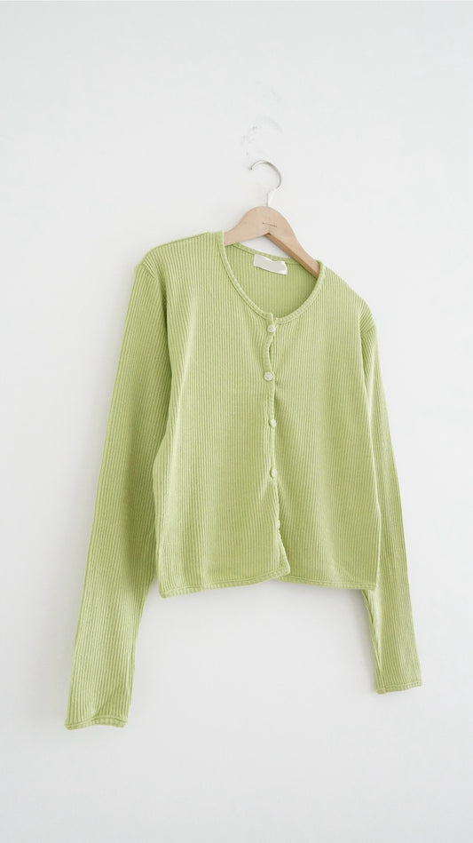 painted days cardigan in green