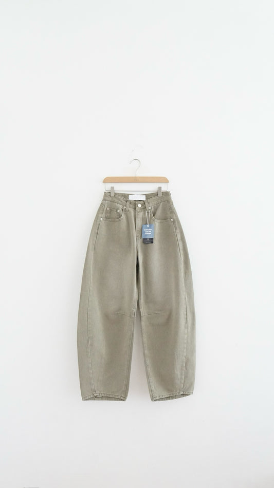 washed cocoon pants in khaki (pre-order)