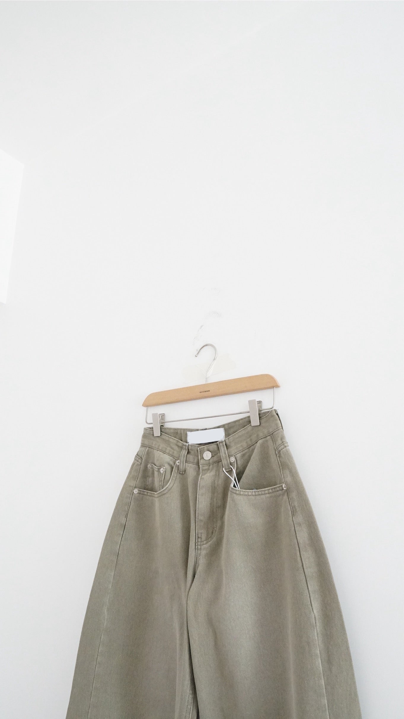 washed cocoon pants in khaki (pre-order)