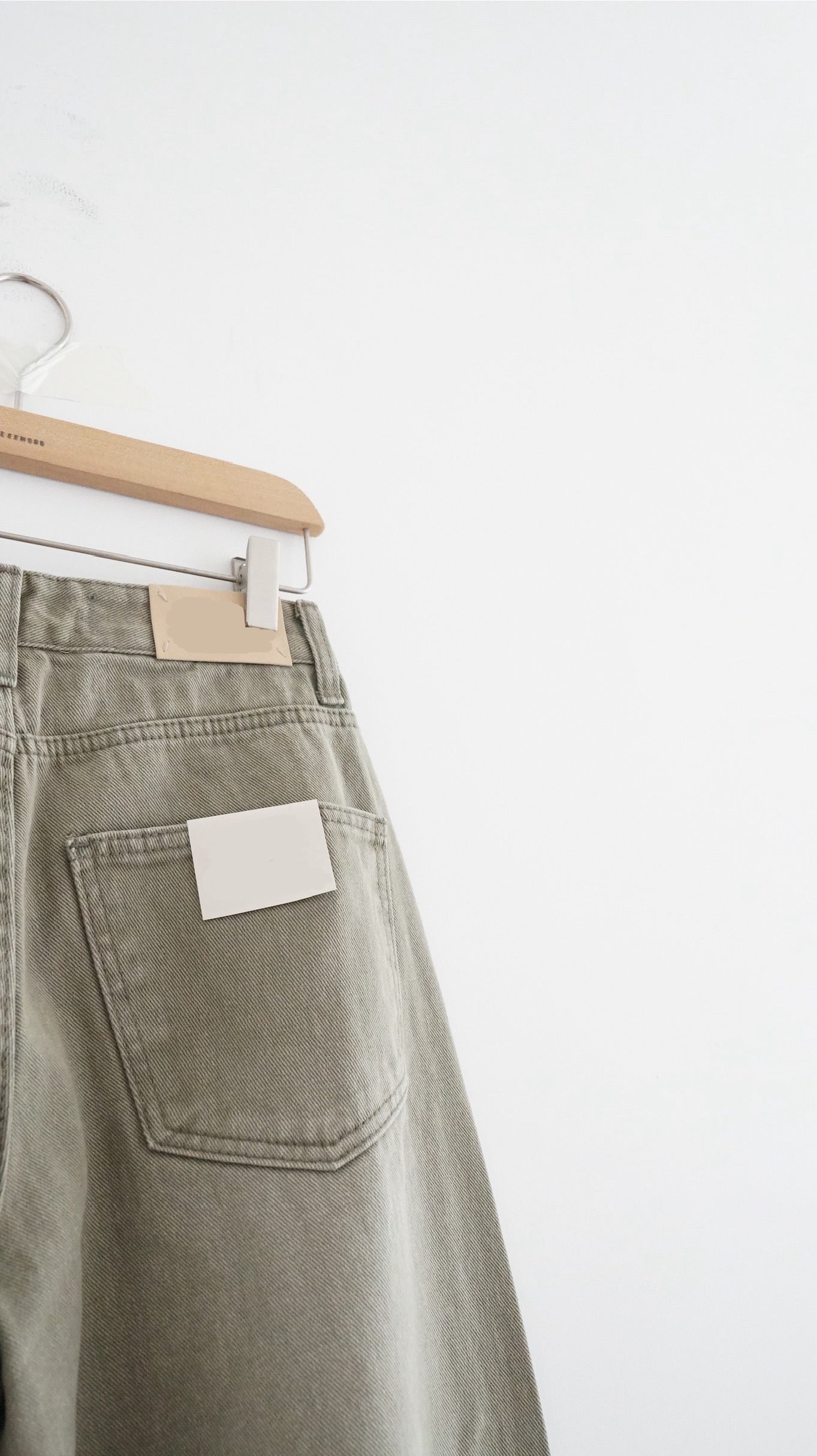 washed cocoon pants in khaki (pre-order)