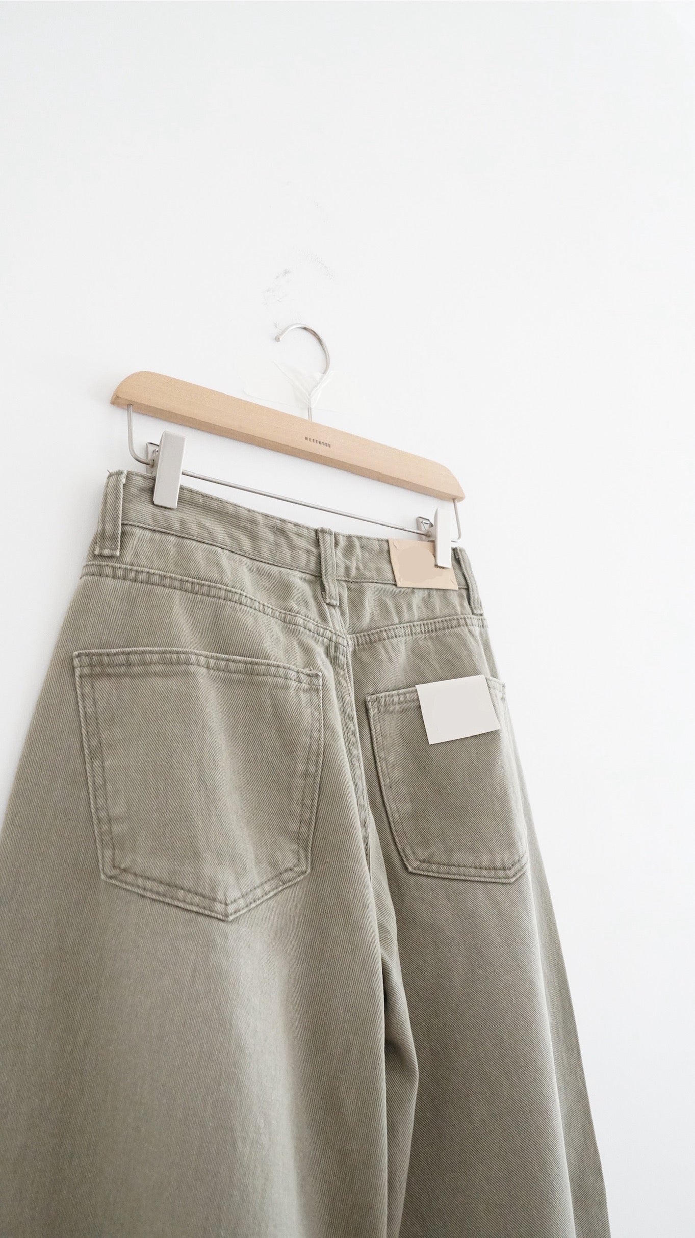 washed cocoon pants in khaki (pre-order)