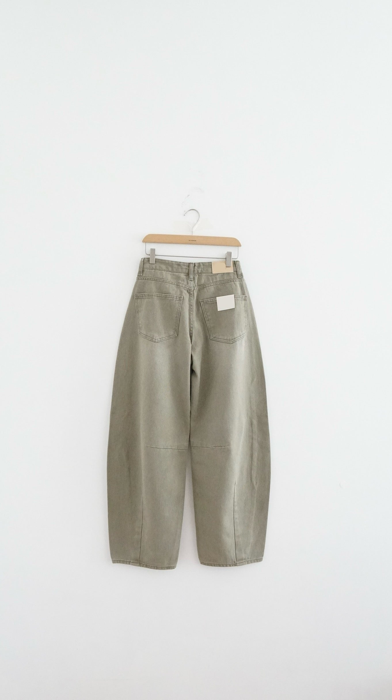 washed cocoon pants in khaki (pre-order)