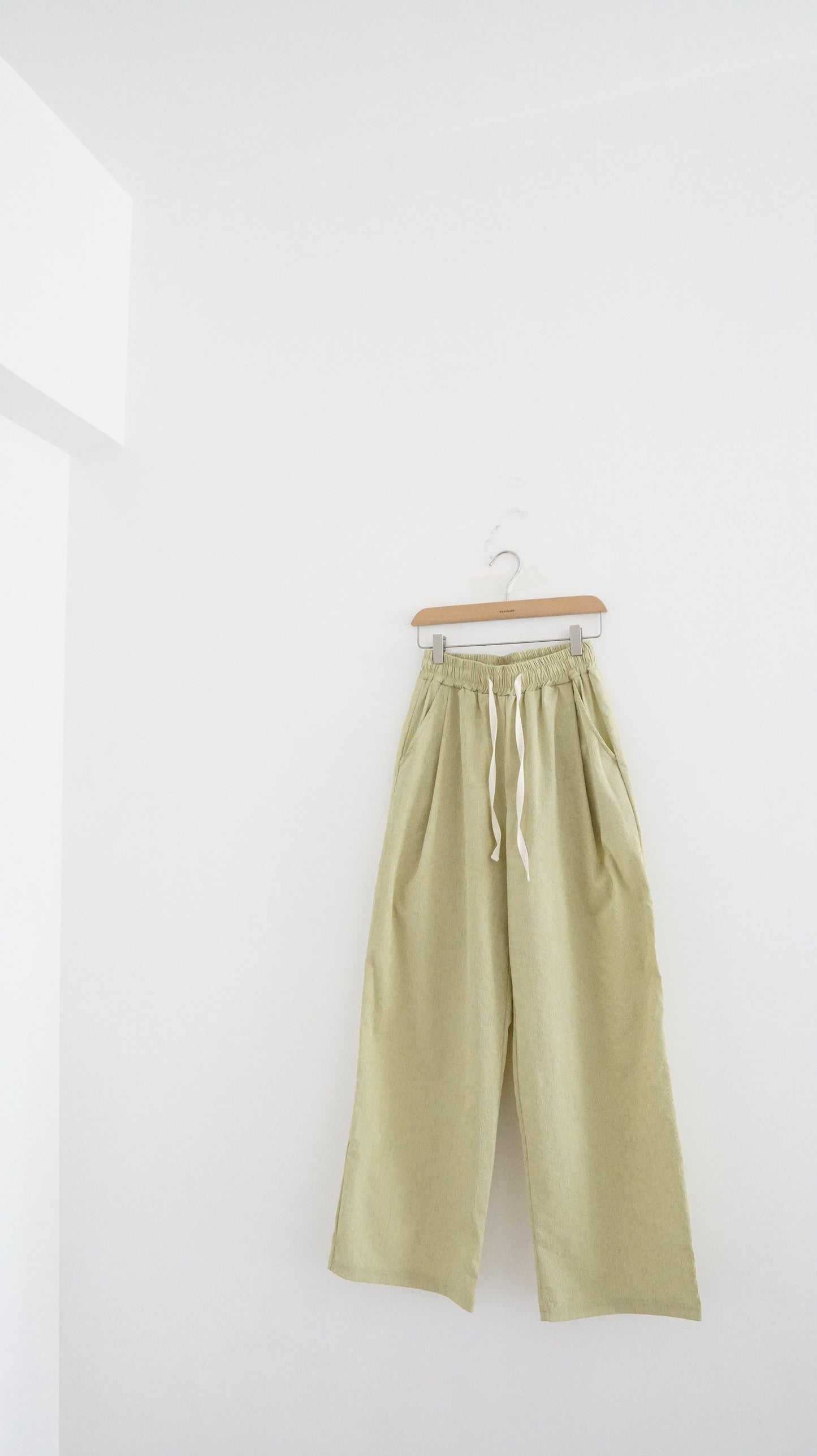 striped wide pants in avocado (pre-order)