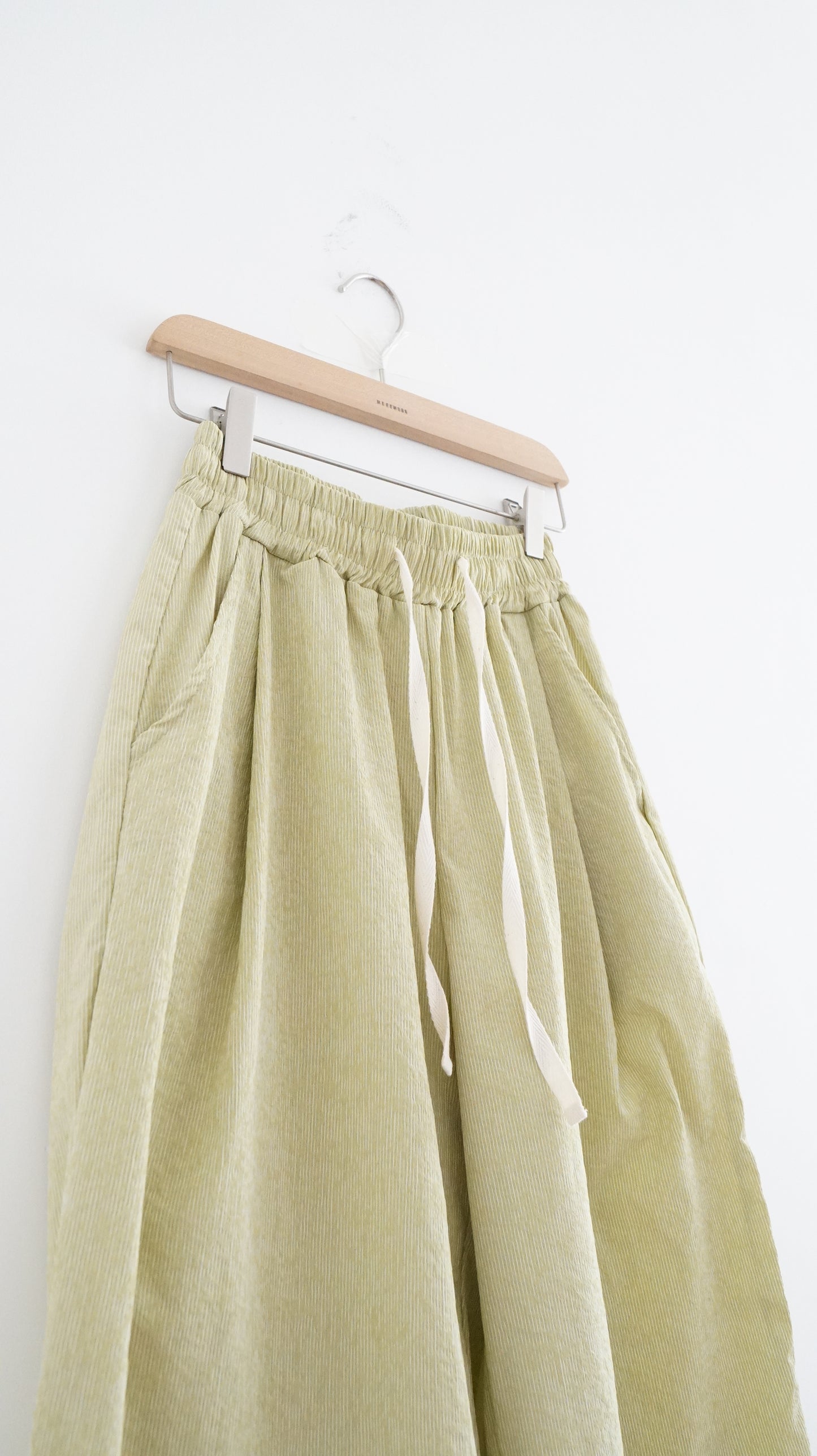 striped wide pants in avocado (pre-order)