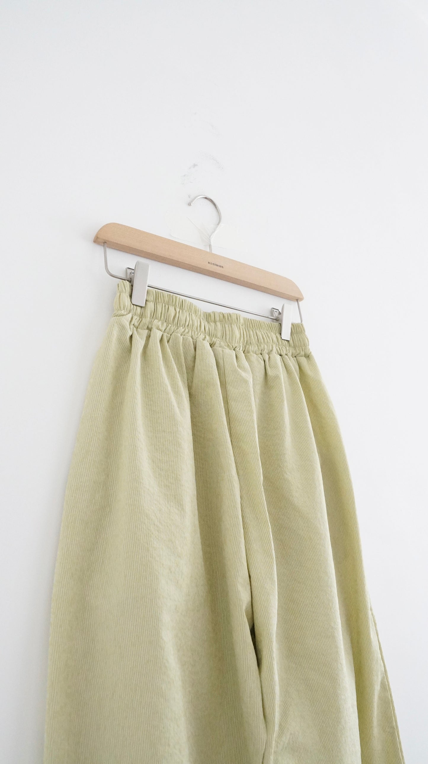 striped wide pants in avocado (pre-order)