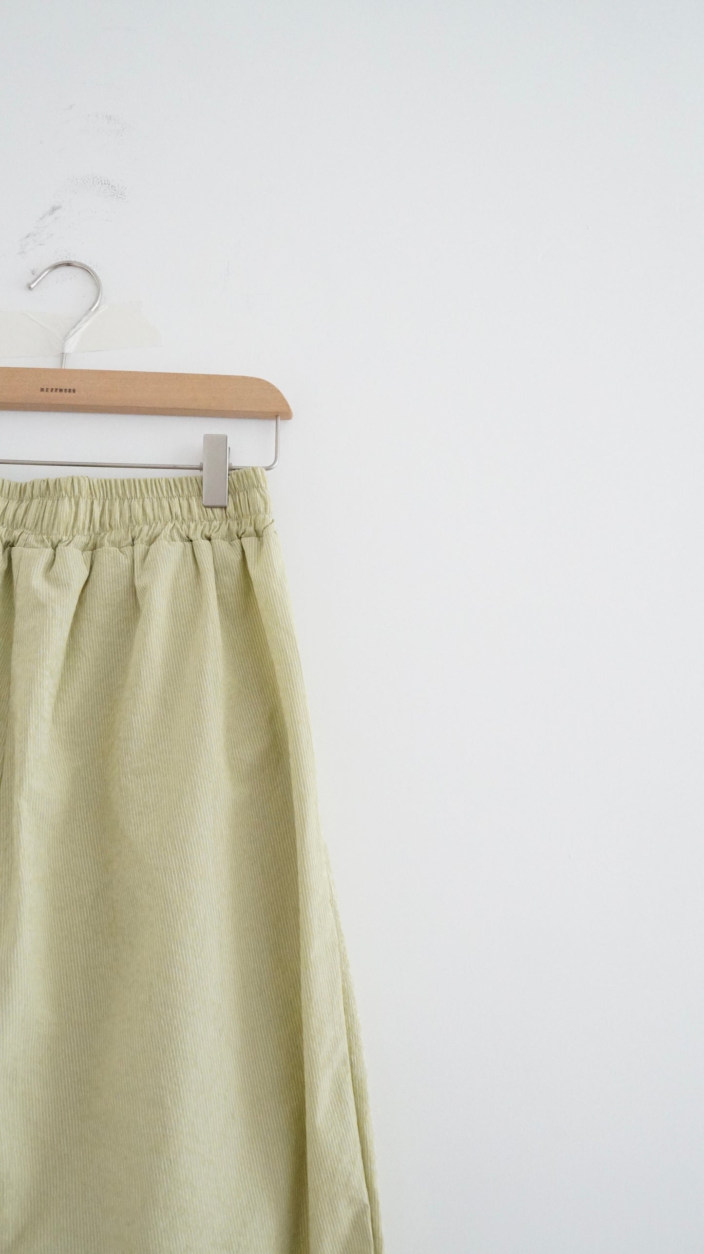 striped wide pants in avocado (pre-order)