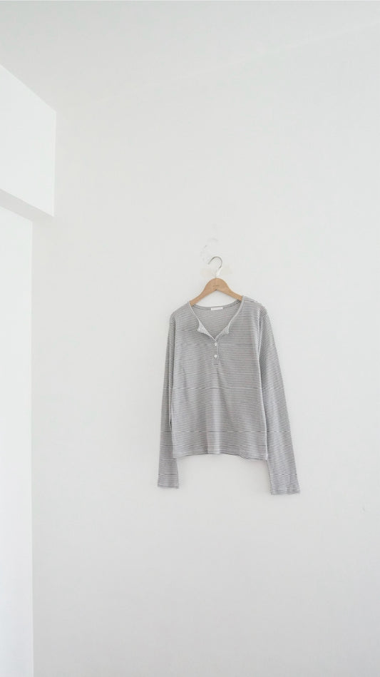 veil striped tee in brown (pre-order)