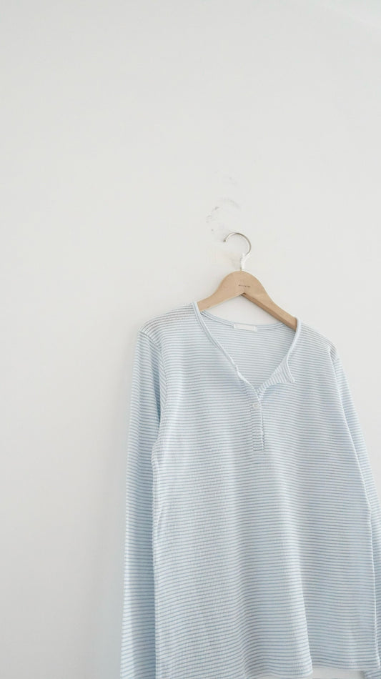 veil striped tee in baby-blue (pre-order)