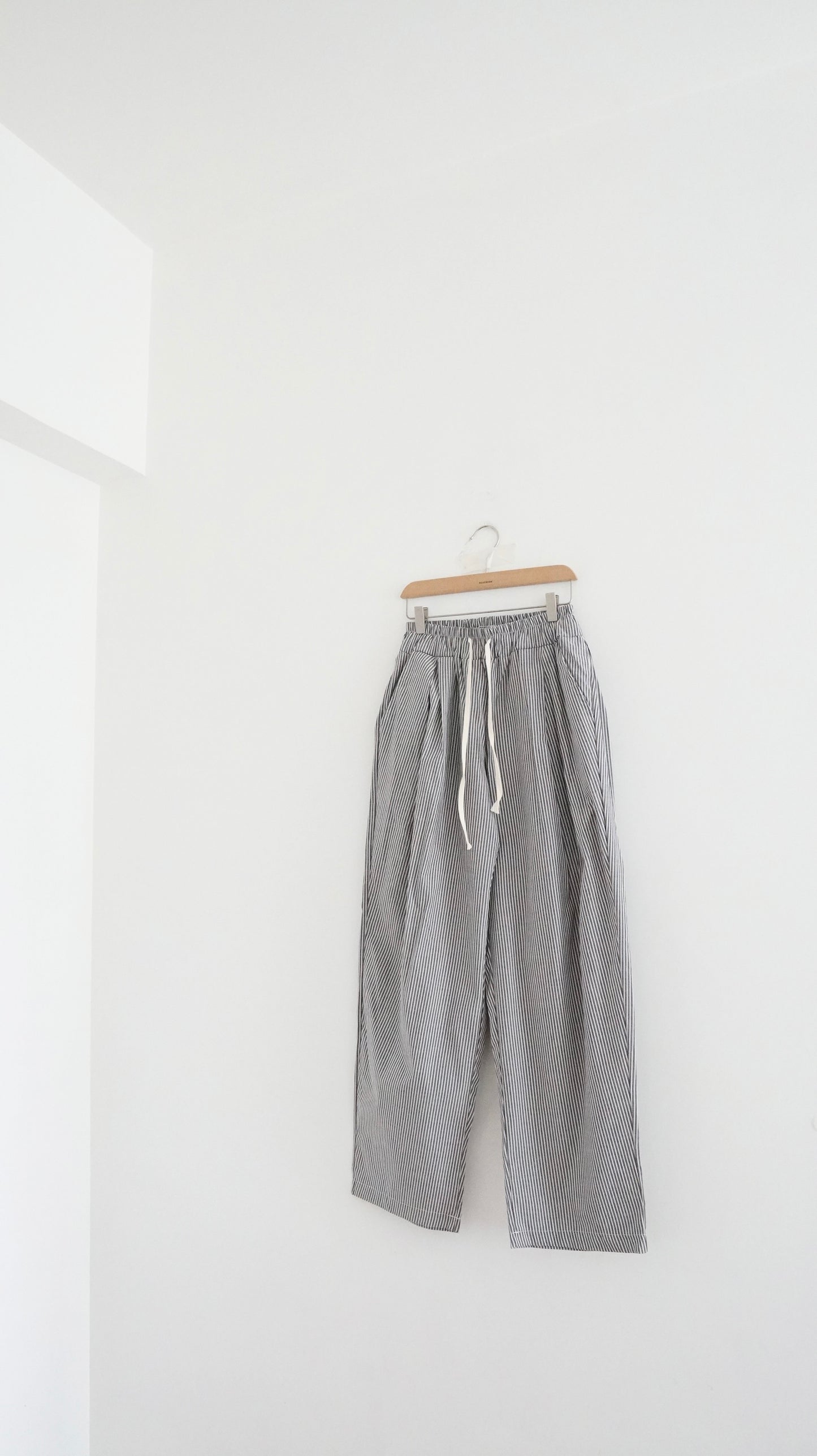 cool striped pants in black