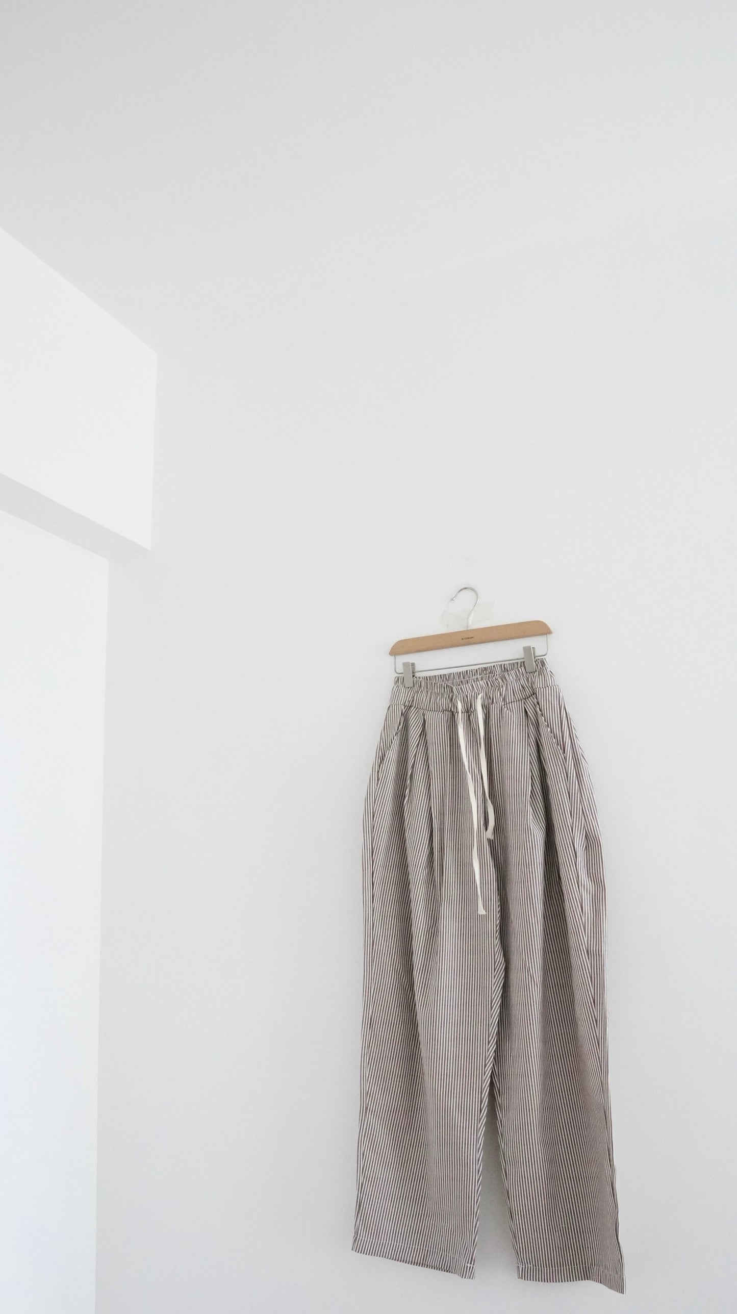 cool striped pants in brown