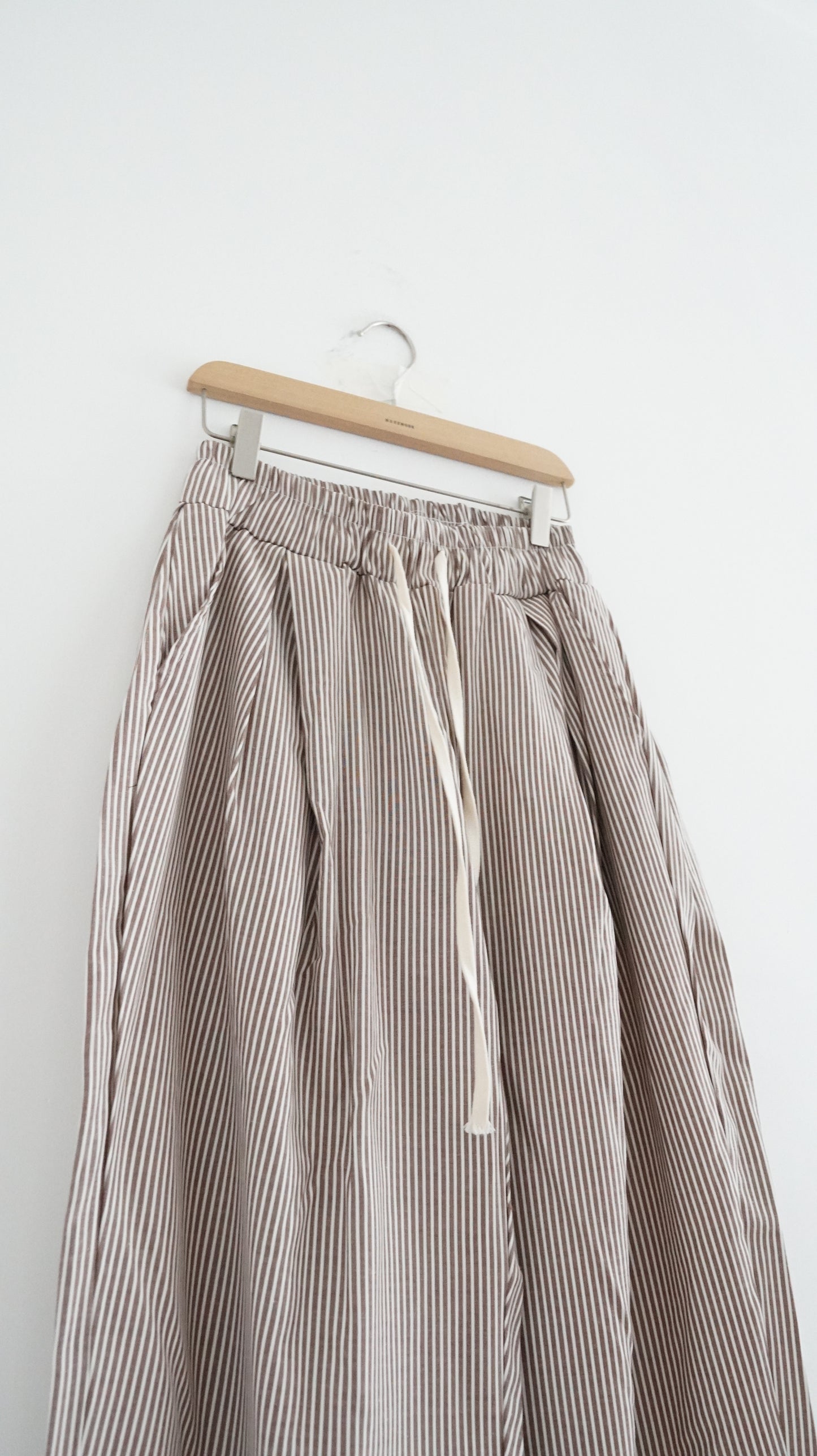 cool striped pants in brown