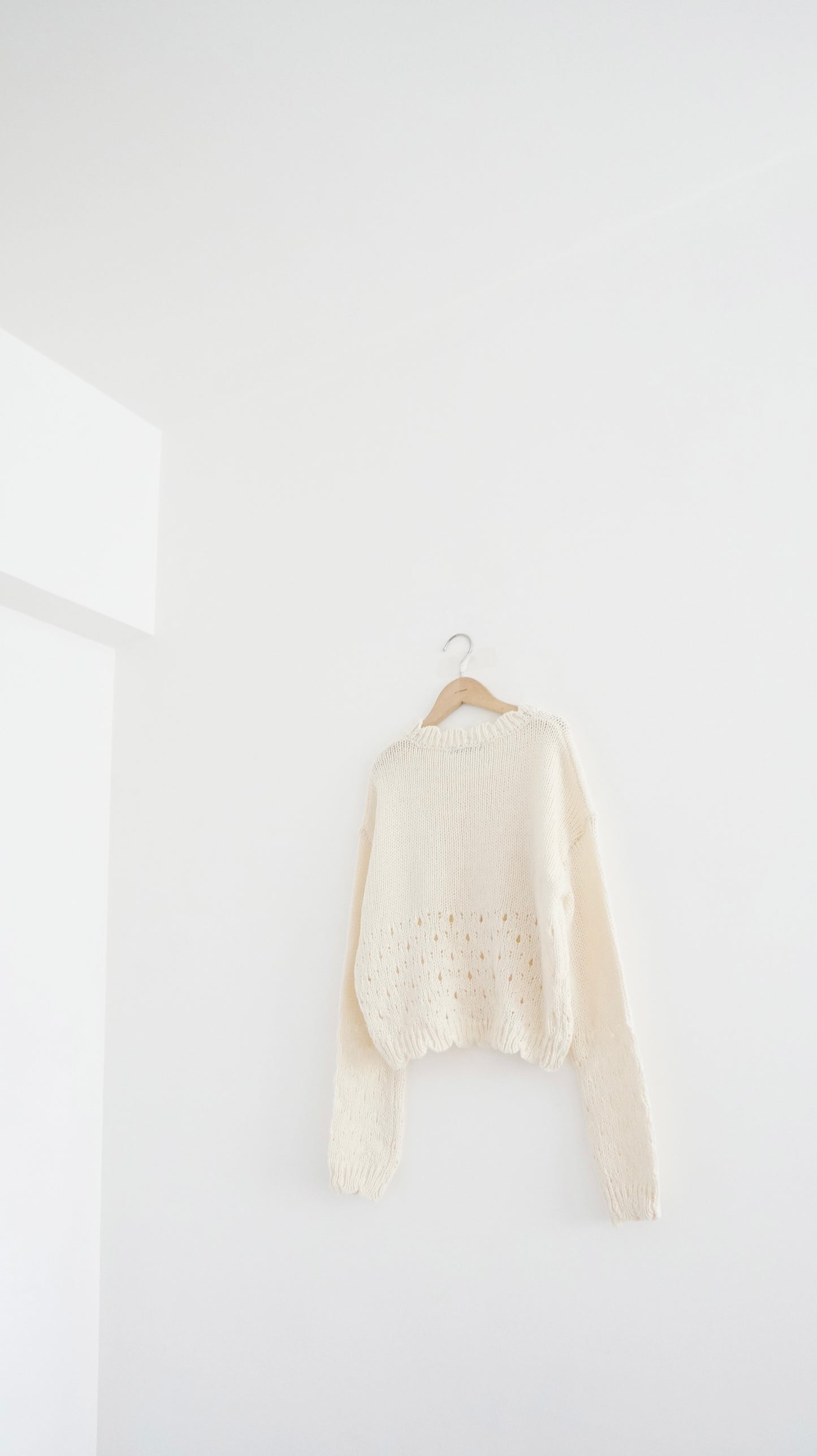 retro floral lace knit in cream (pre-order)