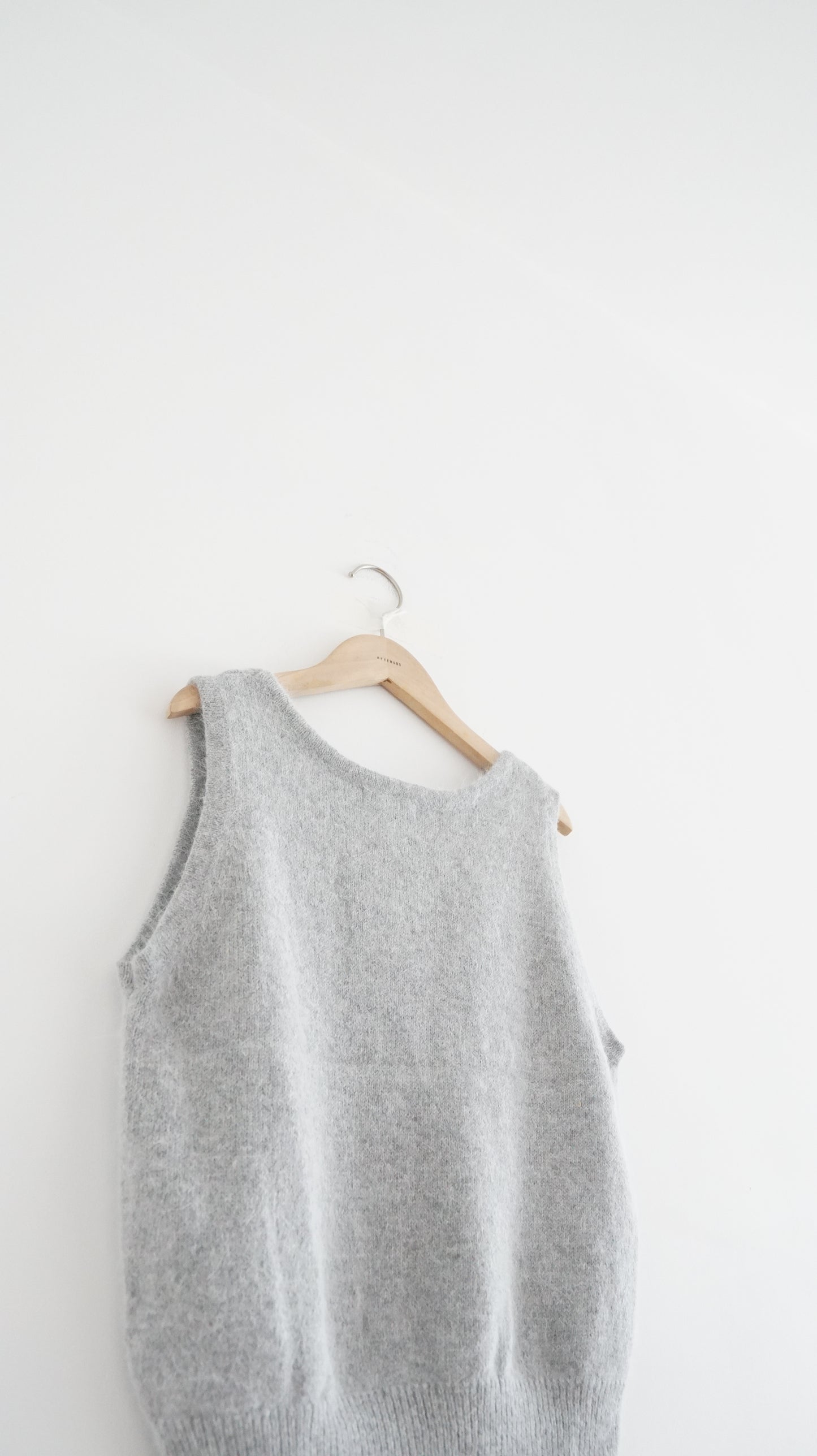 soft minimalist vest in grey (pre-order)