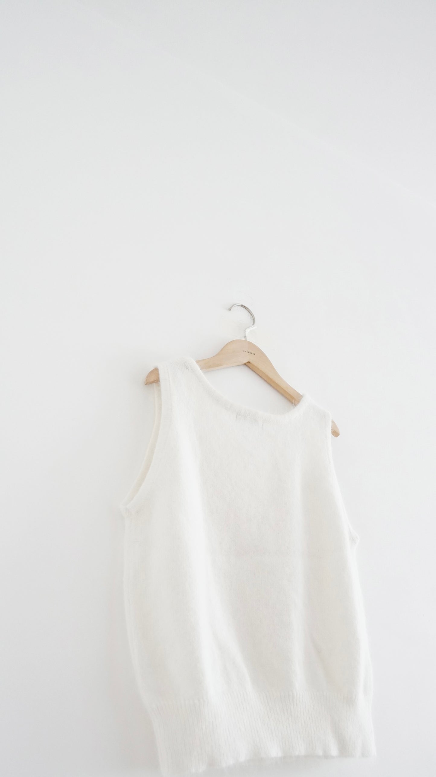 soft minimalist vest in ivory (pre-order)
