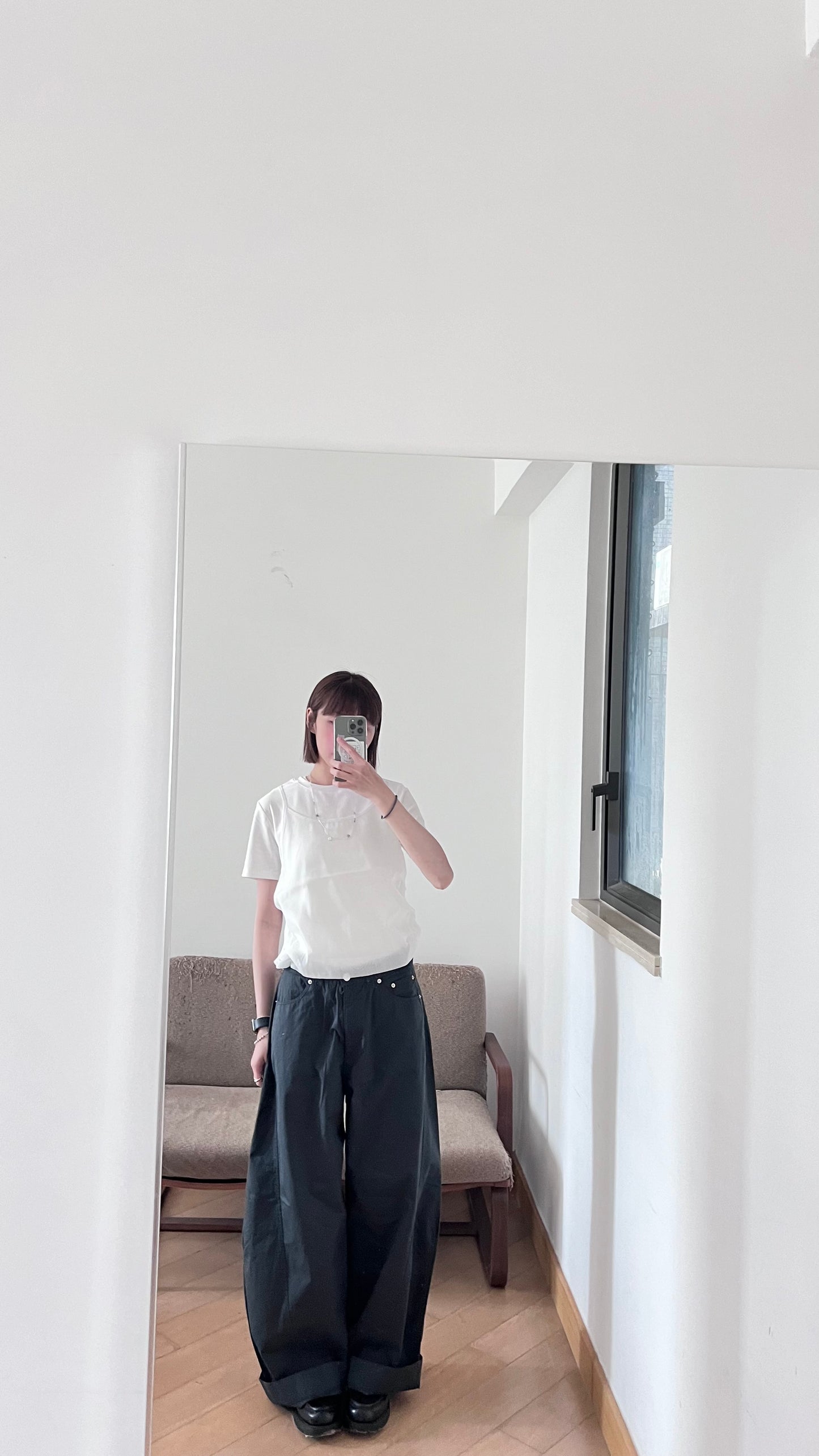 polly two-in-one tee in white (pre-order)