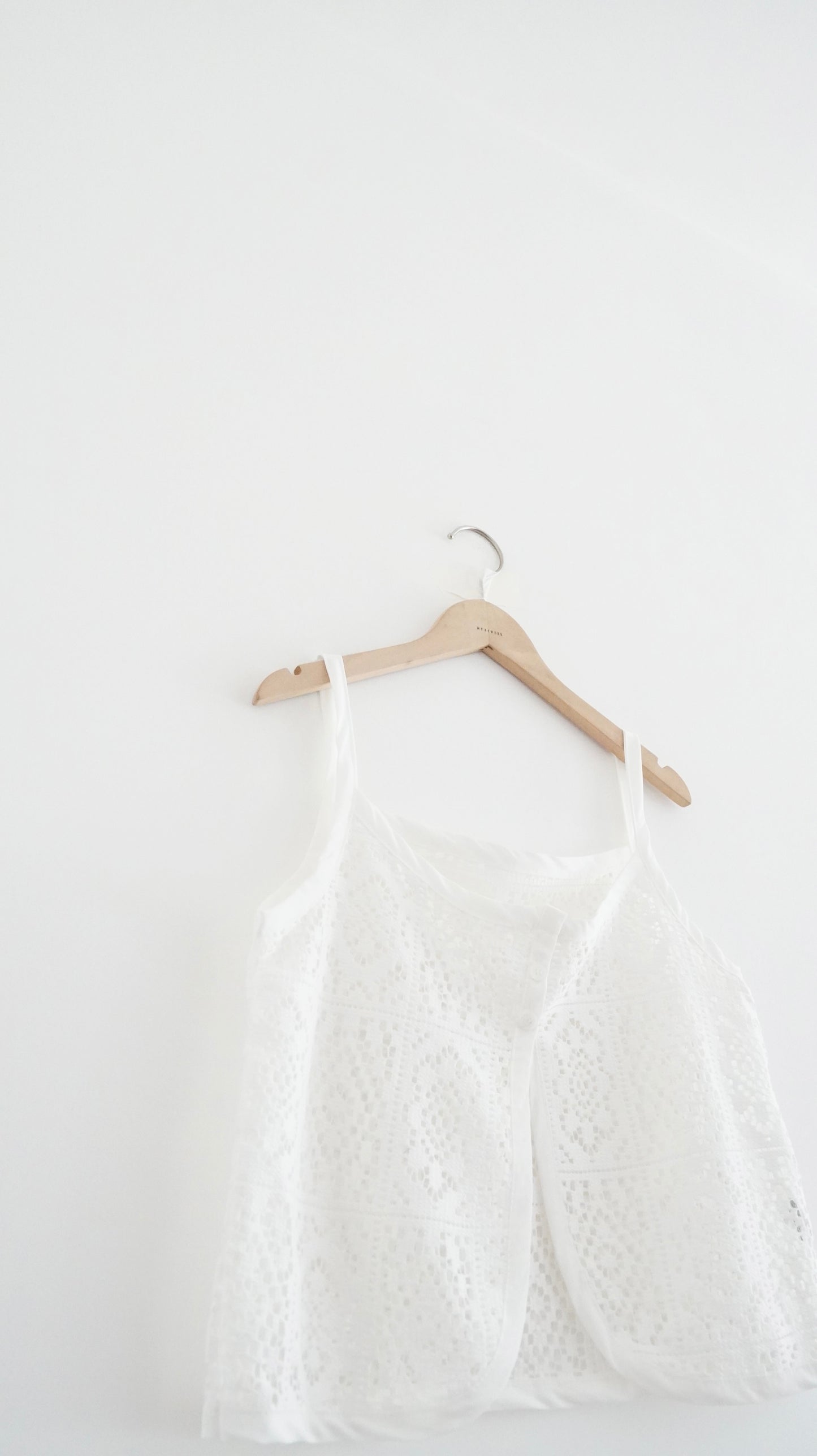 bloomwork overlay vest in white (pre-order)
