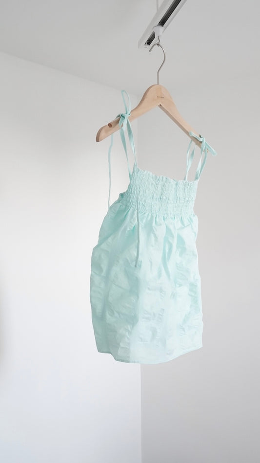 jerry shirred camisole top in mint (pre-order)
