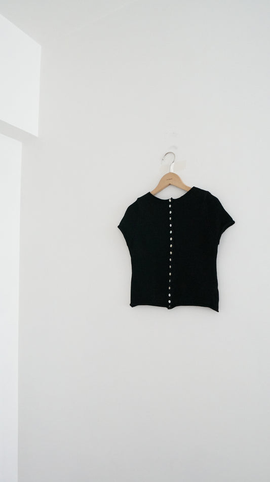 soft sleeve cardigan in black