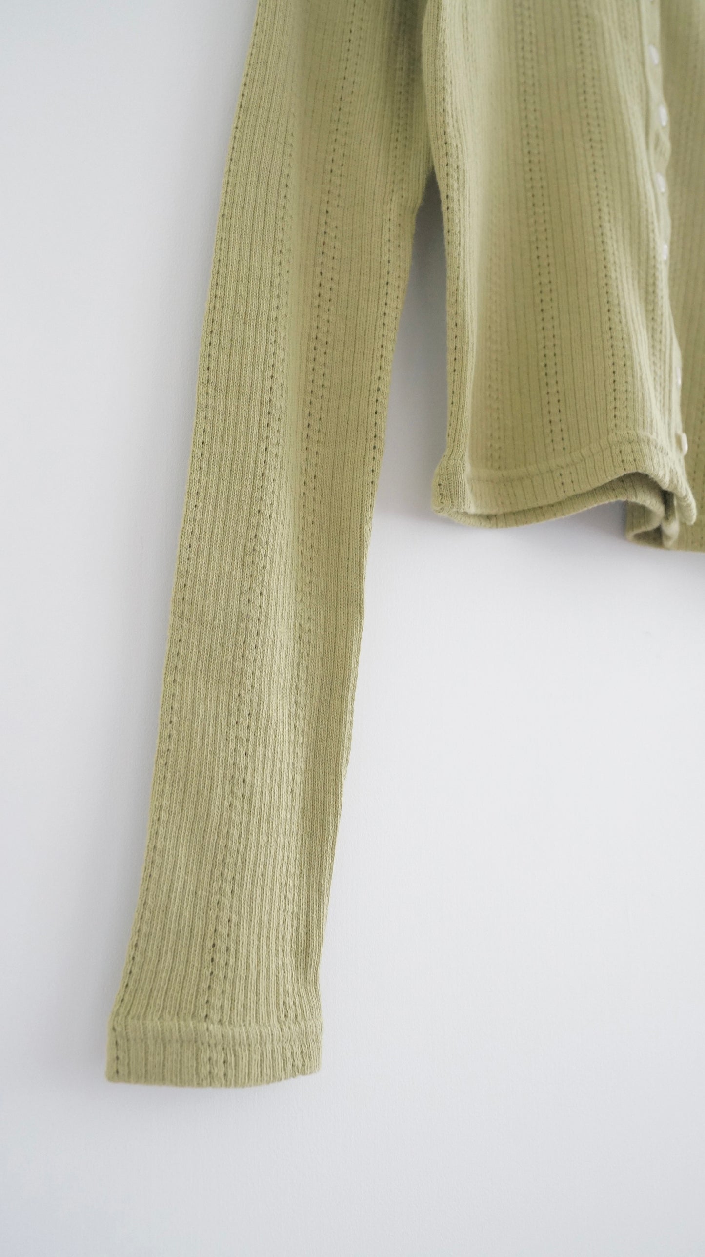 slim cut cardigan in green