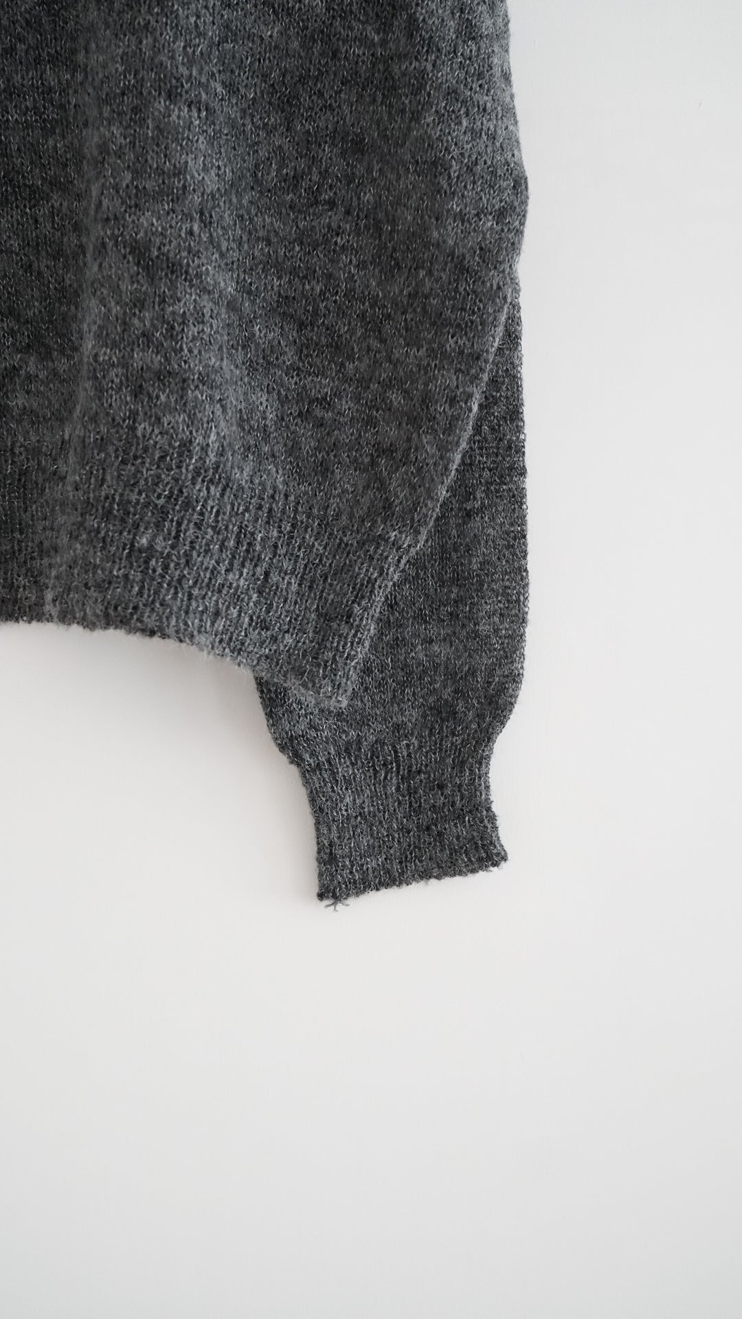 atelier light v-neck sweater in charcoal (pre-order)
