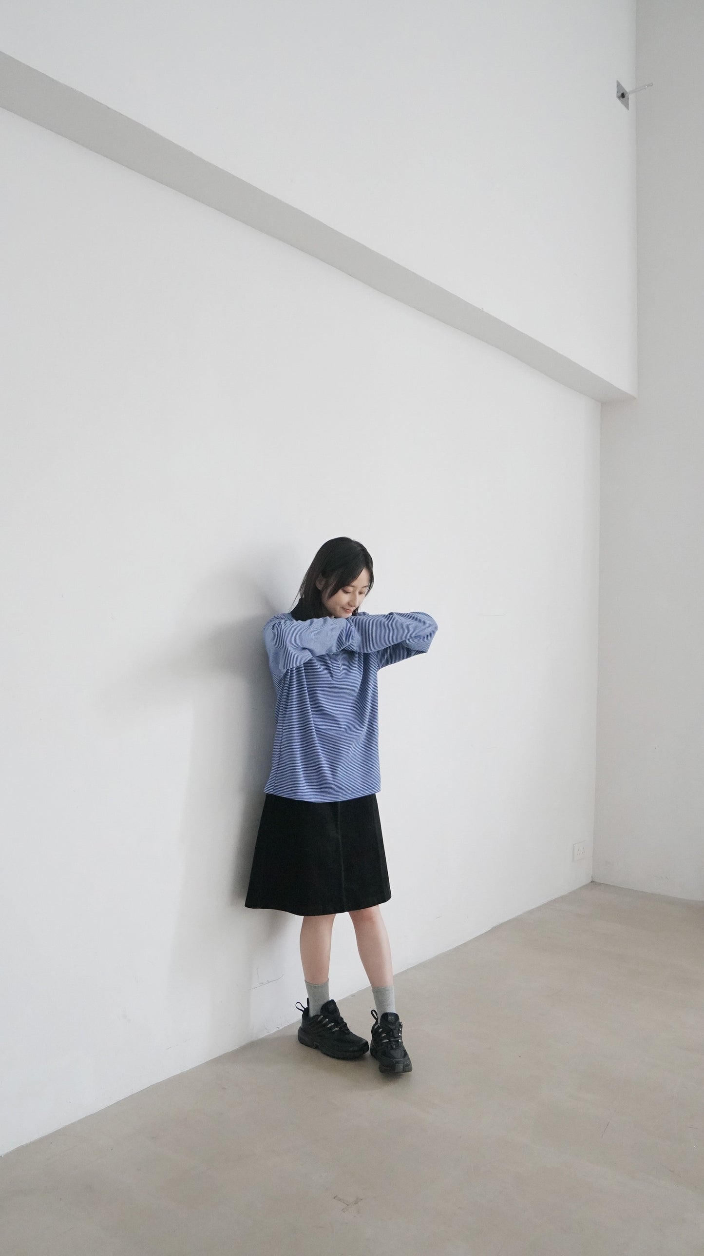 vintage polo shirt in blue striped (pre-order)