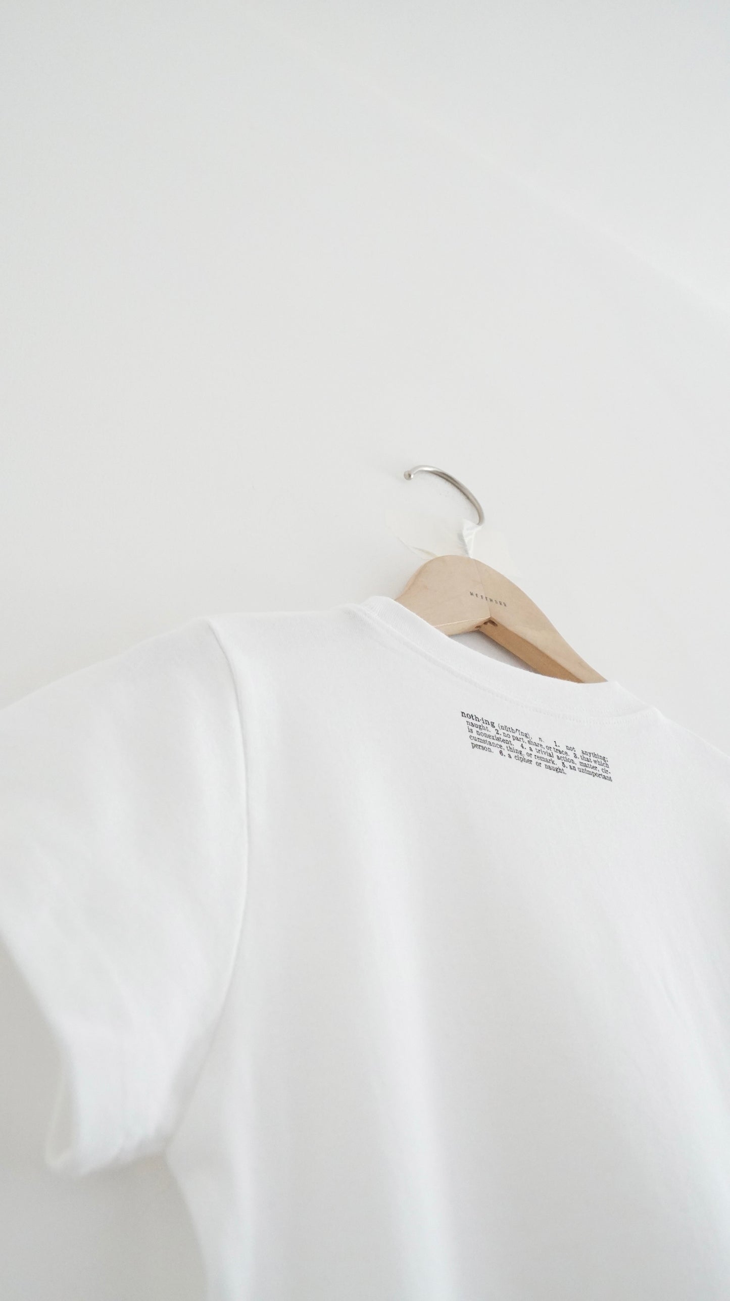 whisper print tee in white (pre-order)