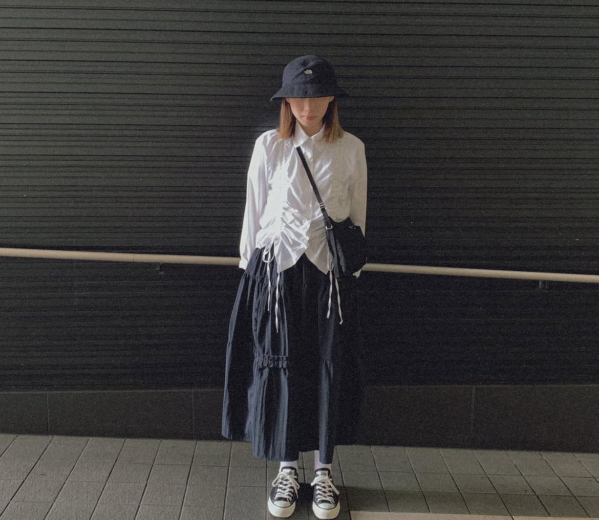ribbon shirt in white