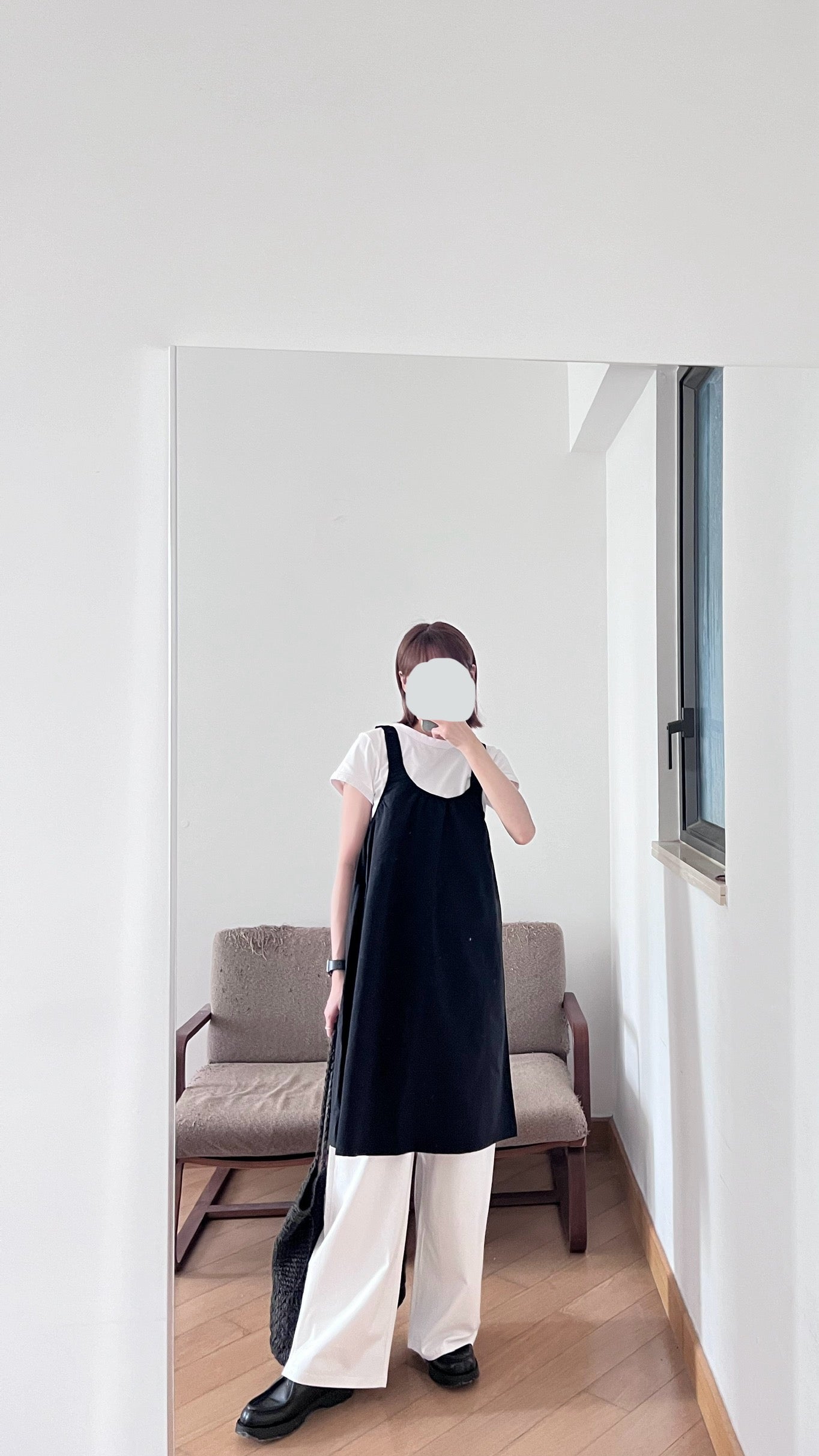 ease a-line tank dress in black (pre-order)