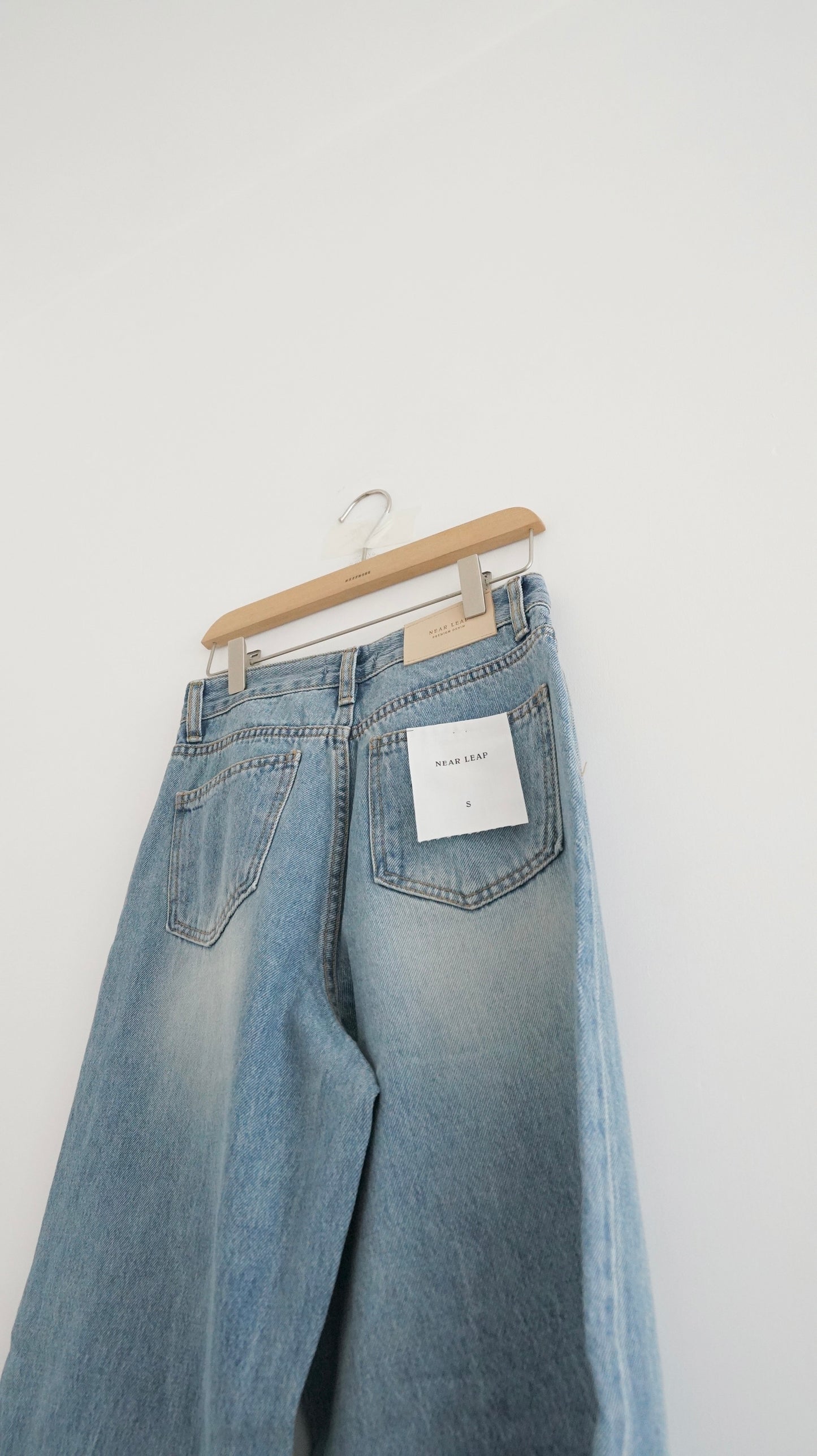 classic straight leg pants in denim