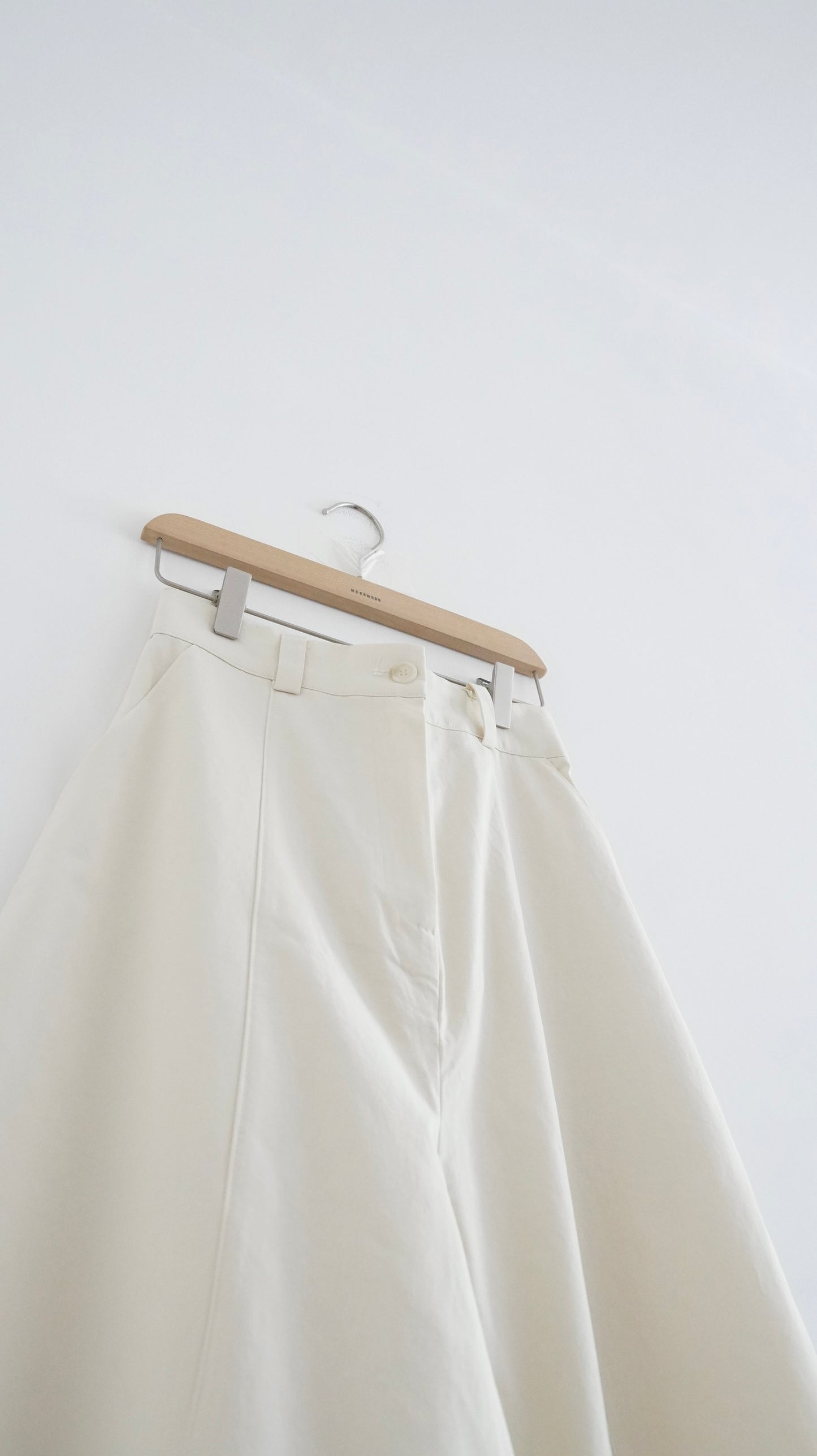 cocoon wide pants in ivory