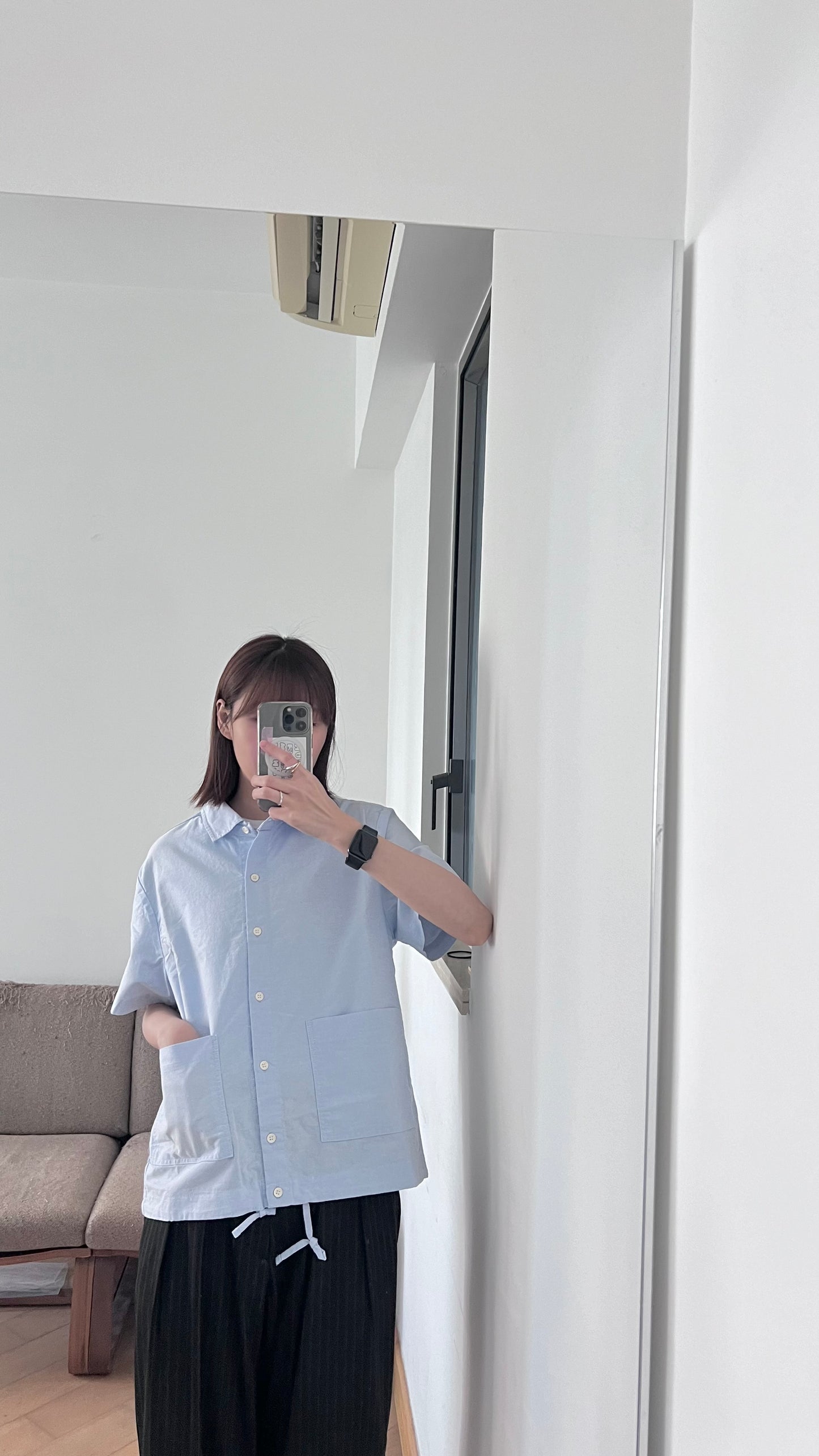 baby cotton short sleeve shirt in sora