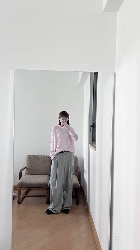 sheer v-neck shirt in lavender (pre-order)