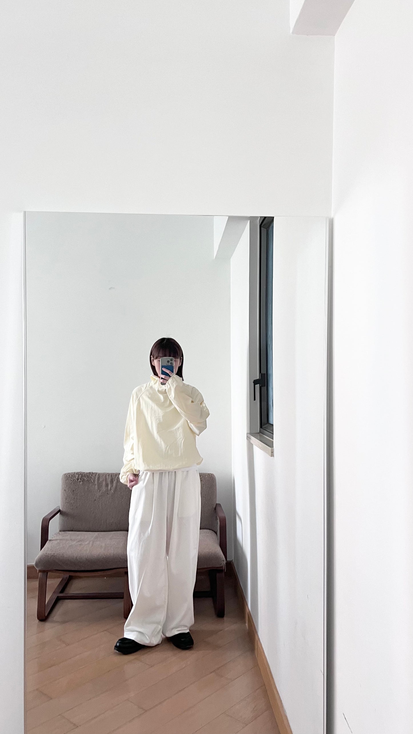 wind-breaker top in butter