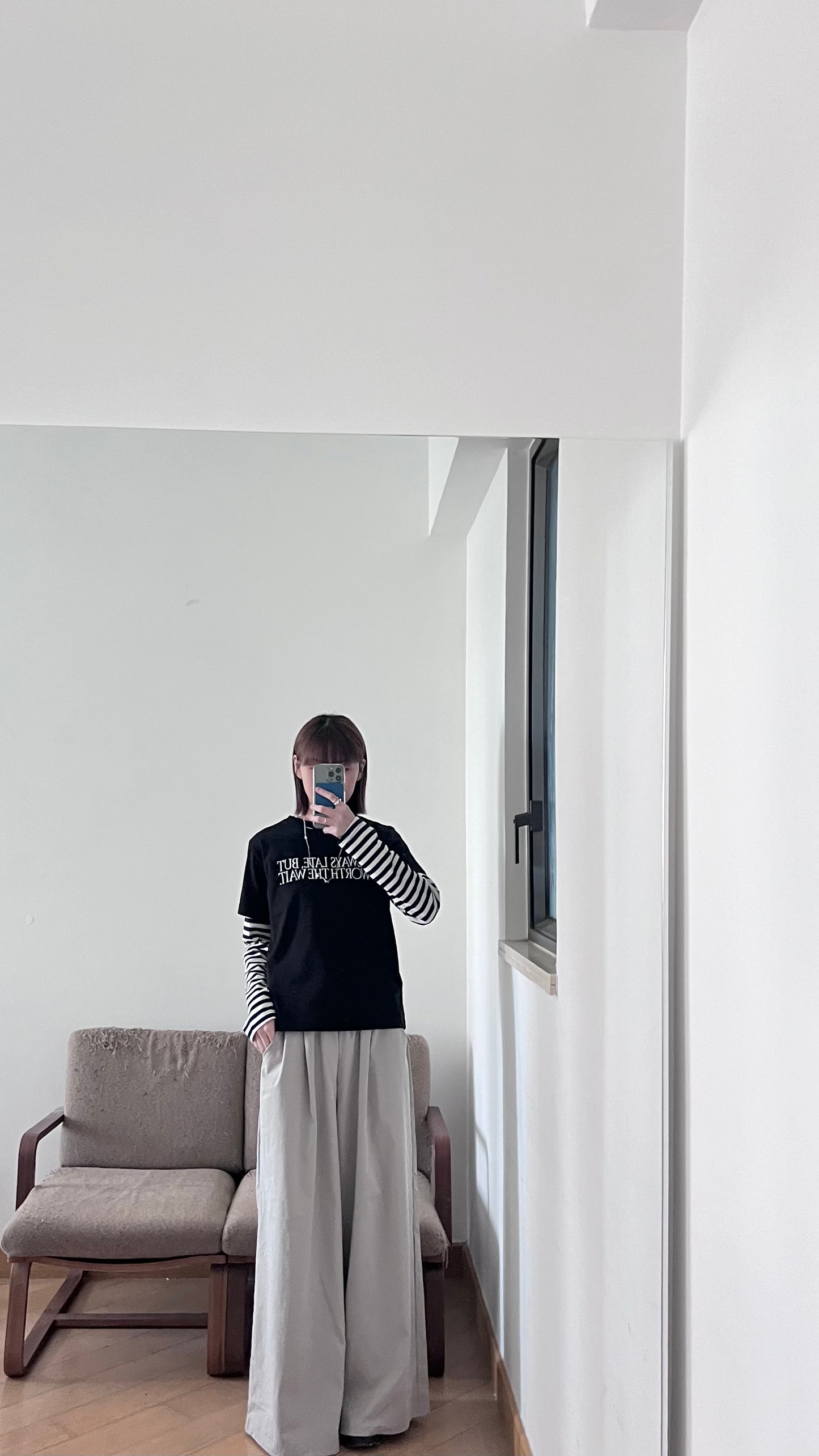 print loose fit tee in black (pre-order)